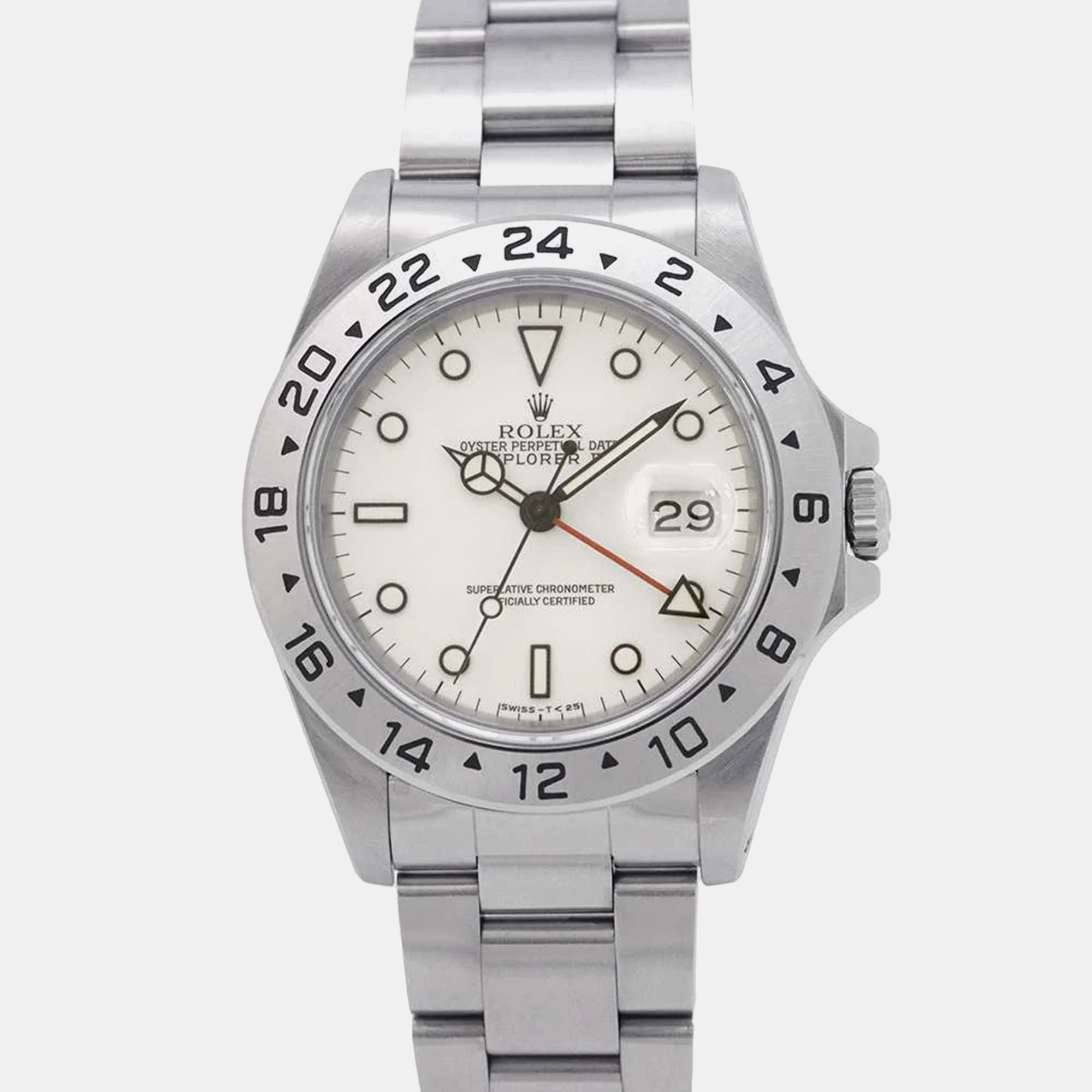

Rolex White Stainless Steel Explorer II