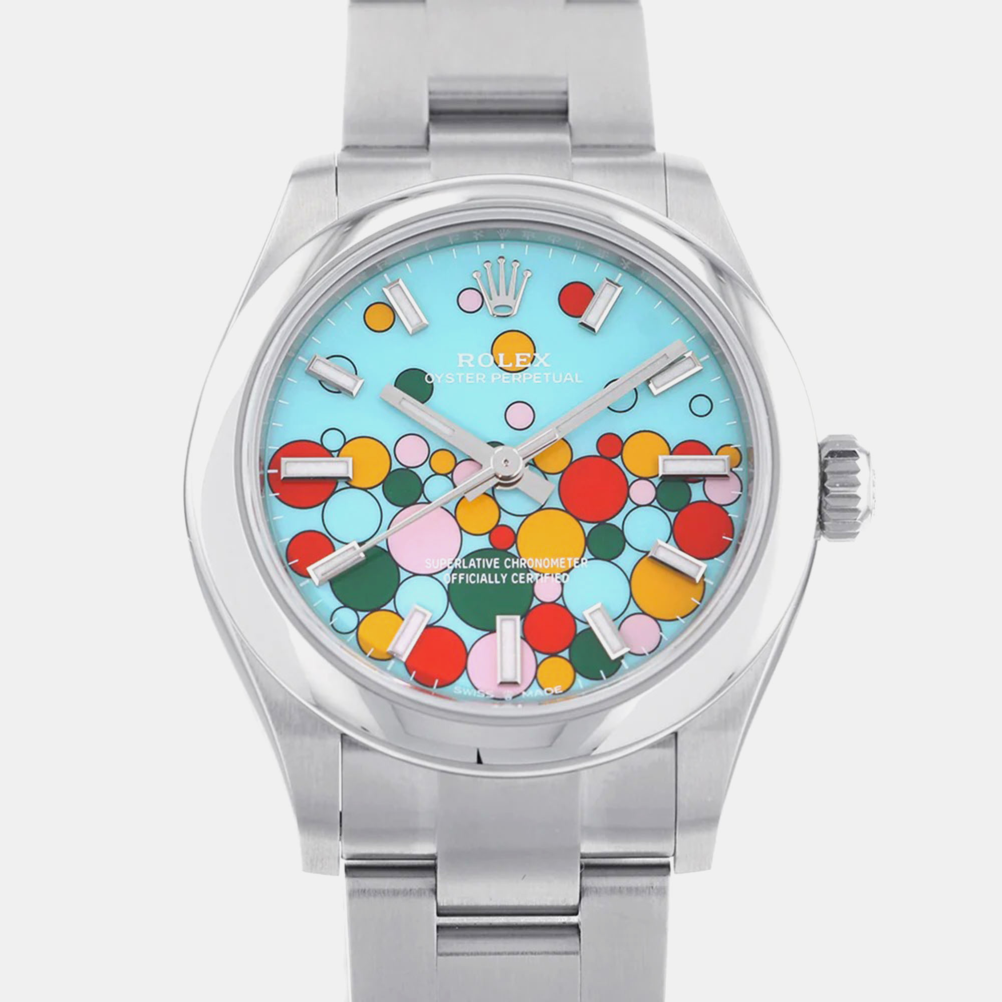 

Rolex Turquoise Stainless Steel Oyster Perpetual, Blue