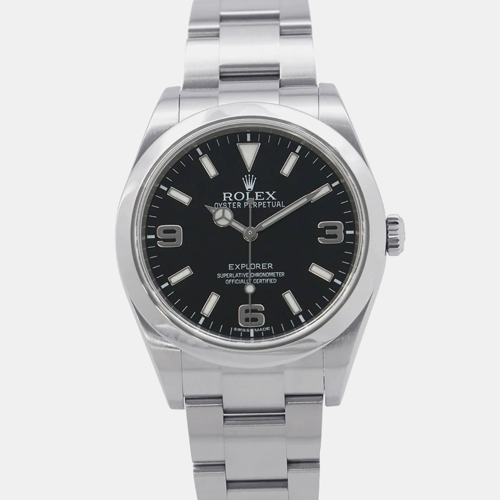 

Rolex Black Stainless Steel Explorer
