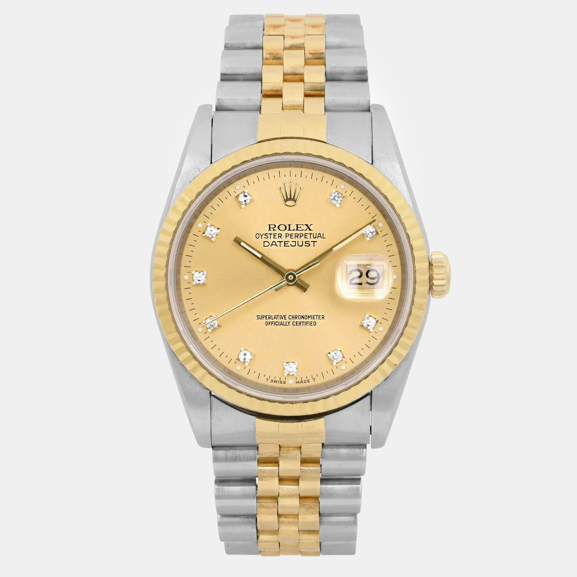 

Rolex Champagne Diamond, Gold