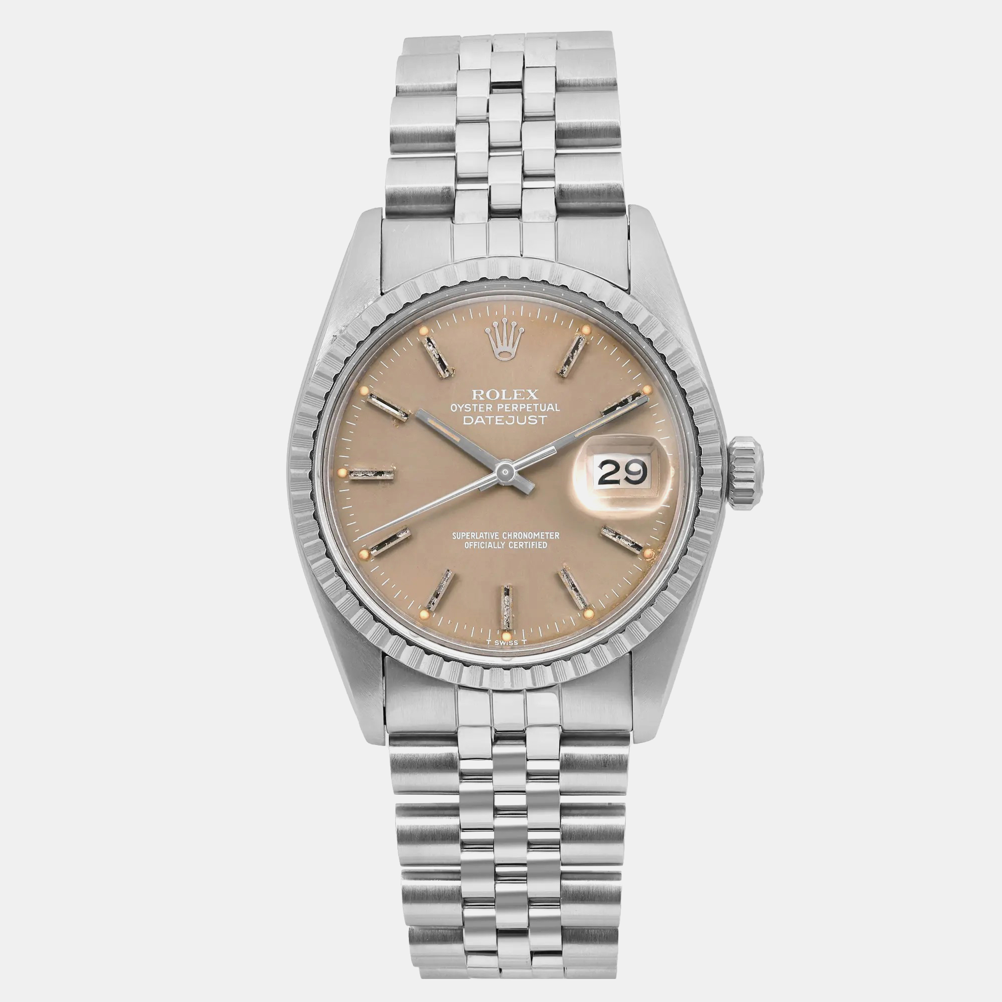 

Rolex Beige Stainless Steel Datejust