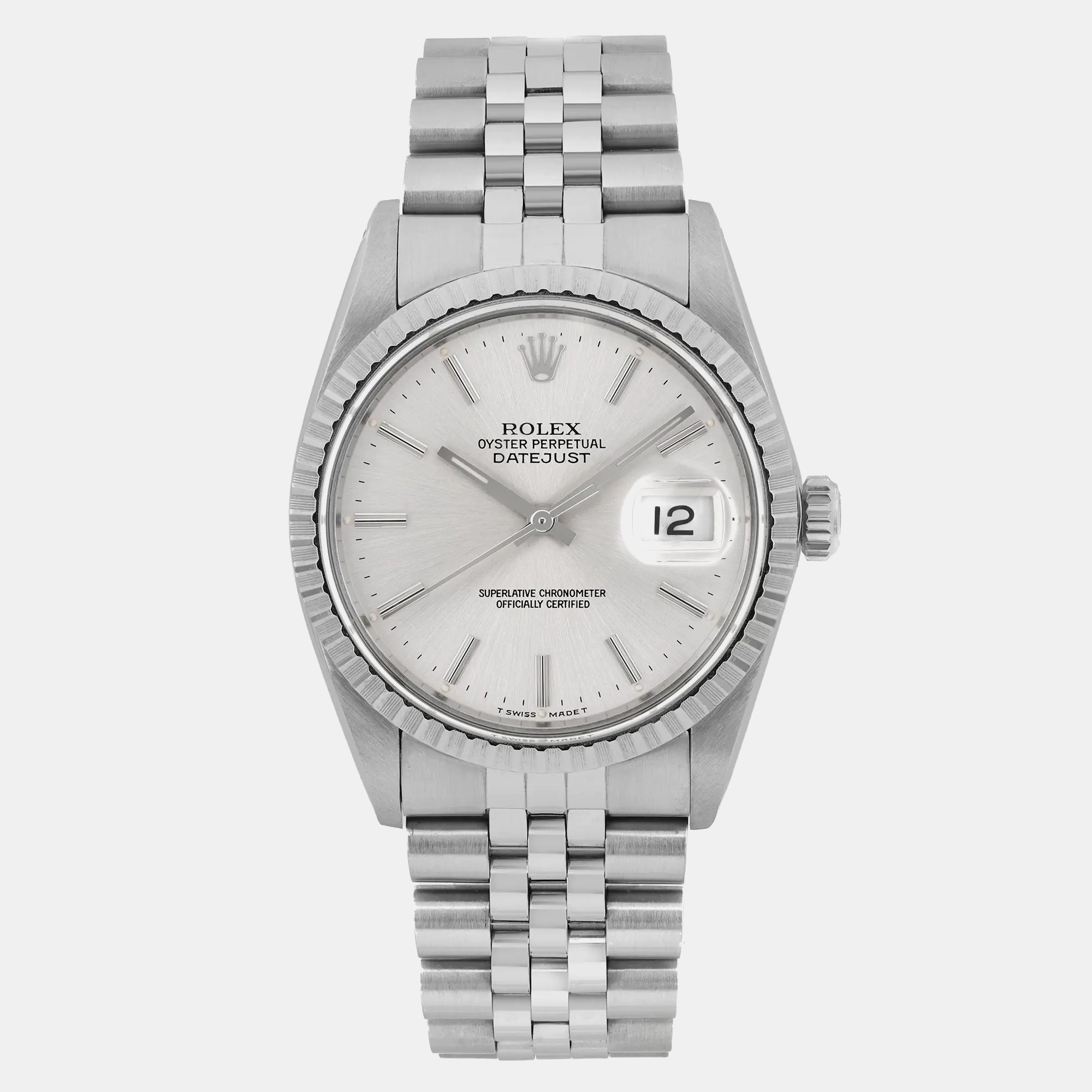 

Rolex Silver Stainless Steel Oyster Perpetual Datejust