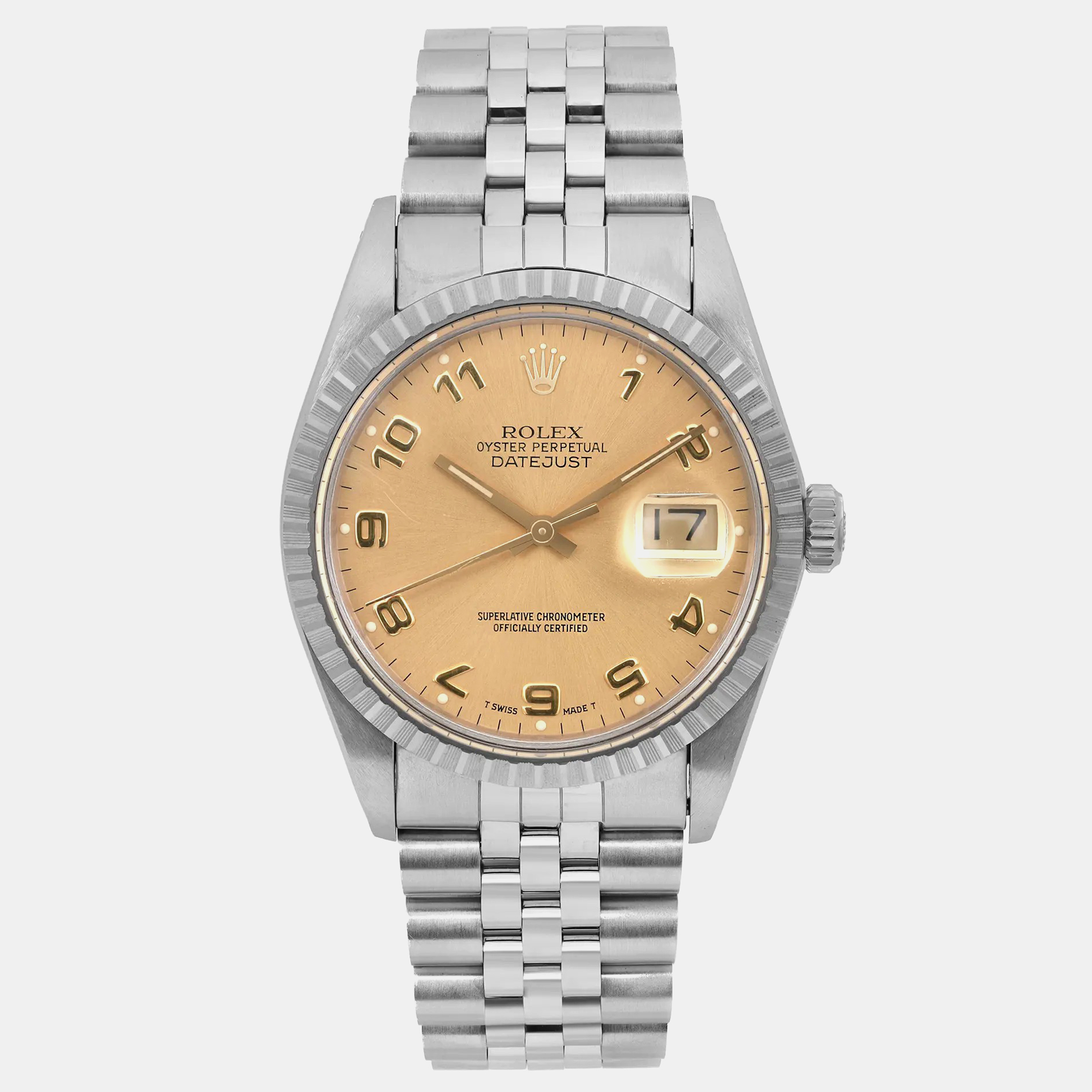 

Rolex Champagne Stainless Steel Datejust, Gold