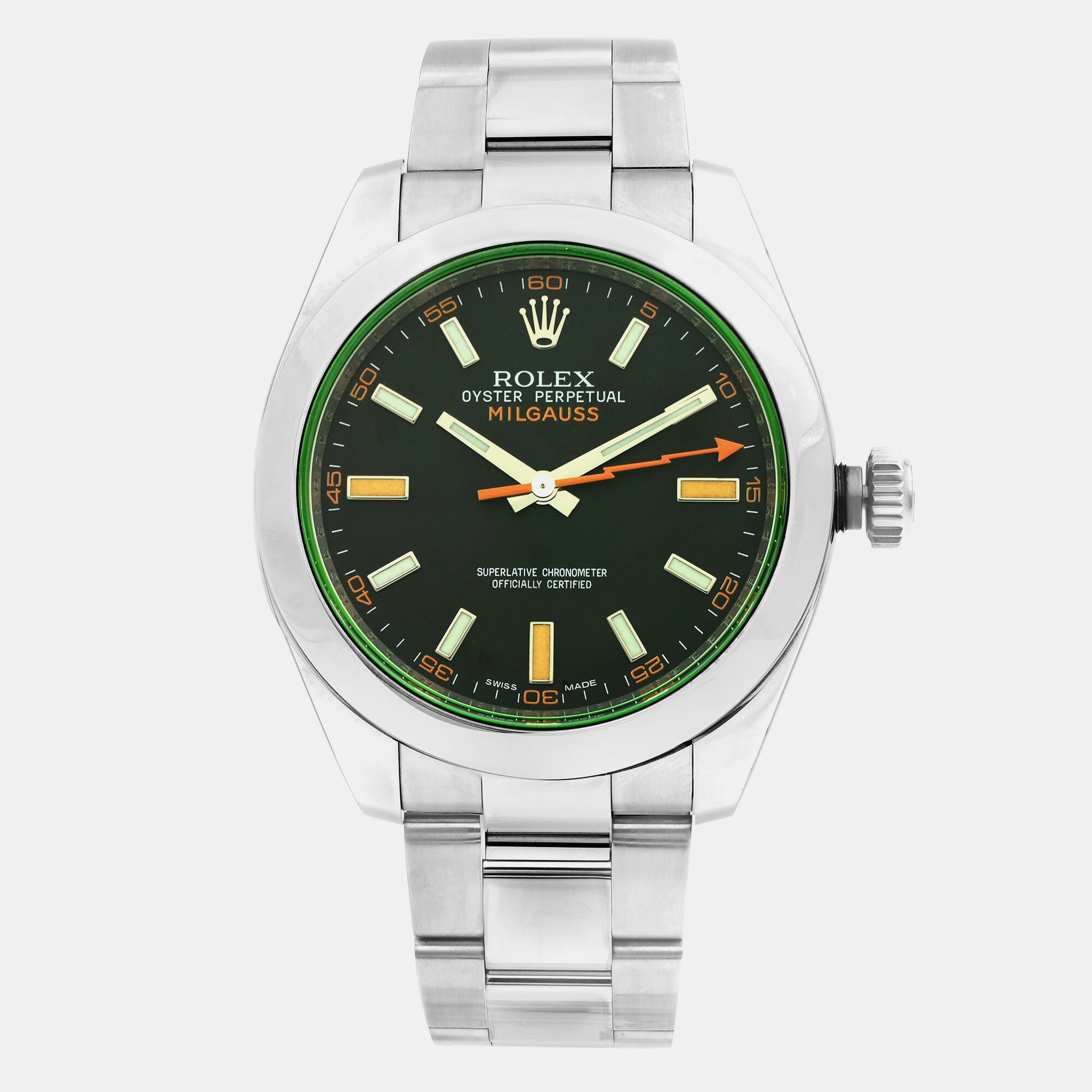 

Rolex Black Stainless Steel Milgauss