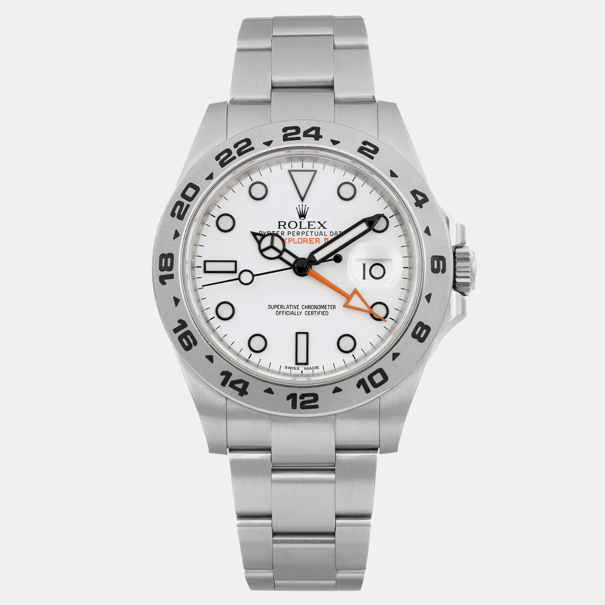 

Rolex White Stainless Steel Explorer II