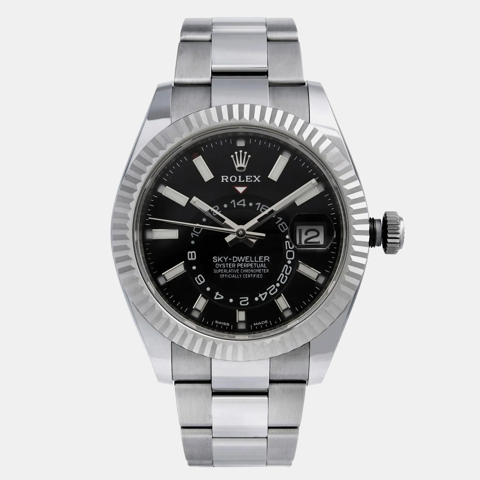 

Rolex Black Stainless Steel Sky-Dweller