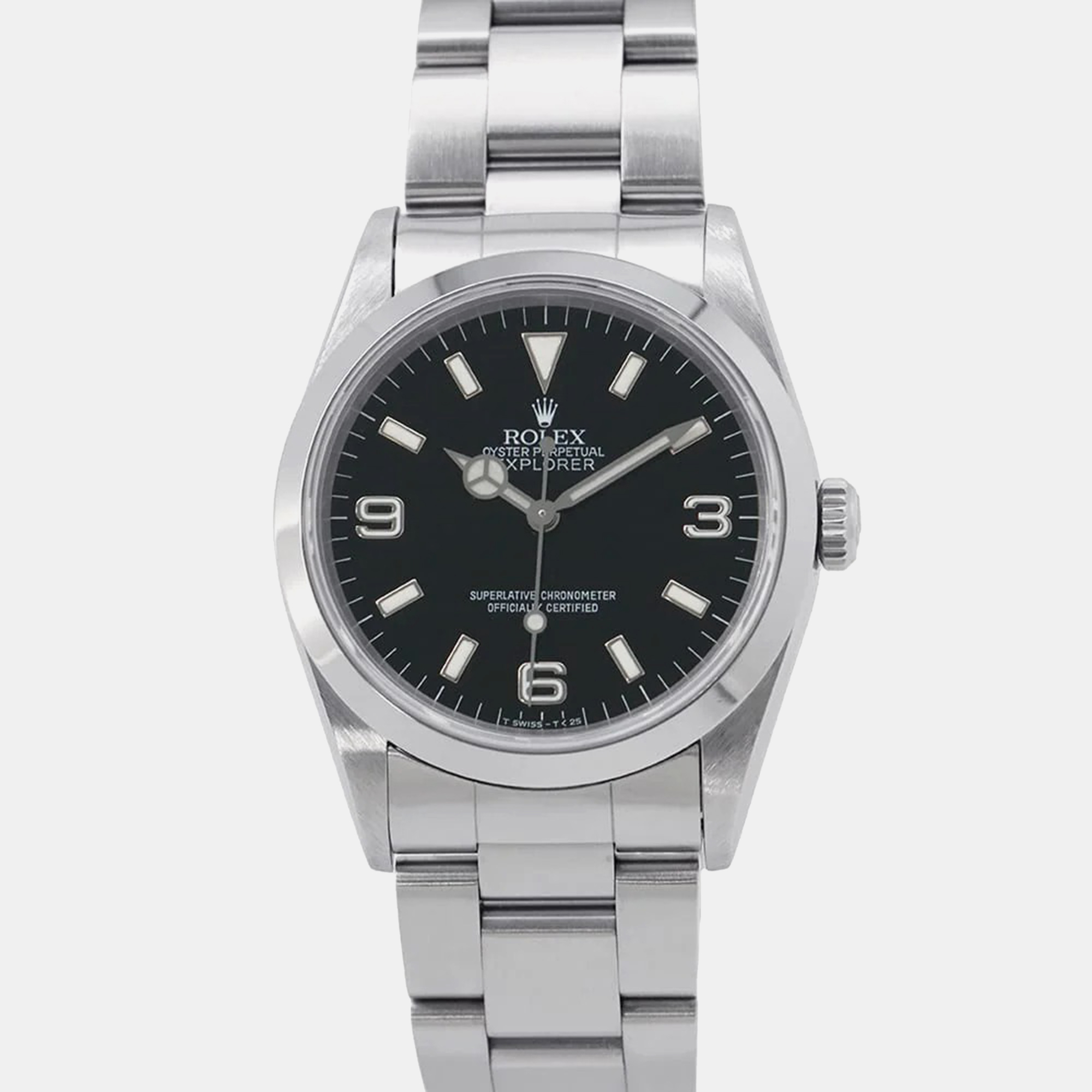

Rolex Black Stainless Steel Explorer