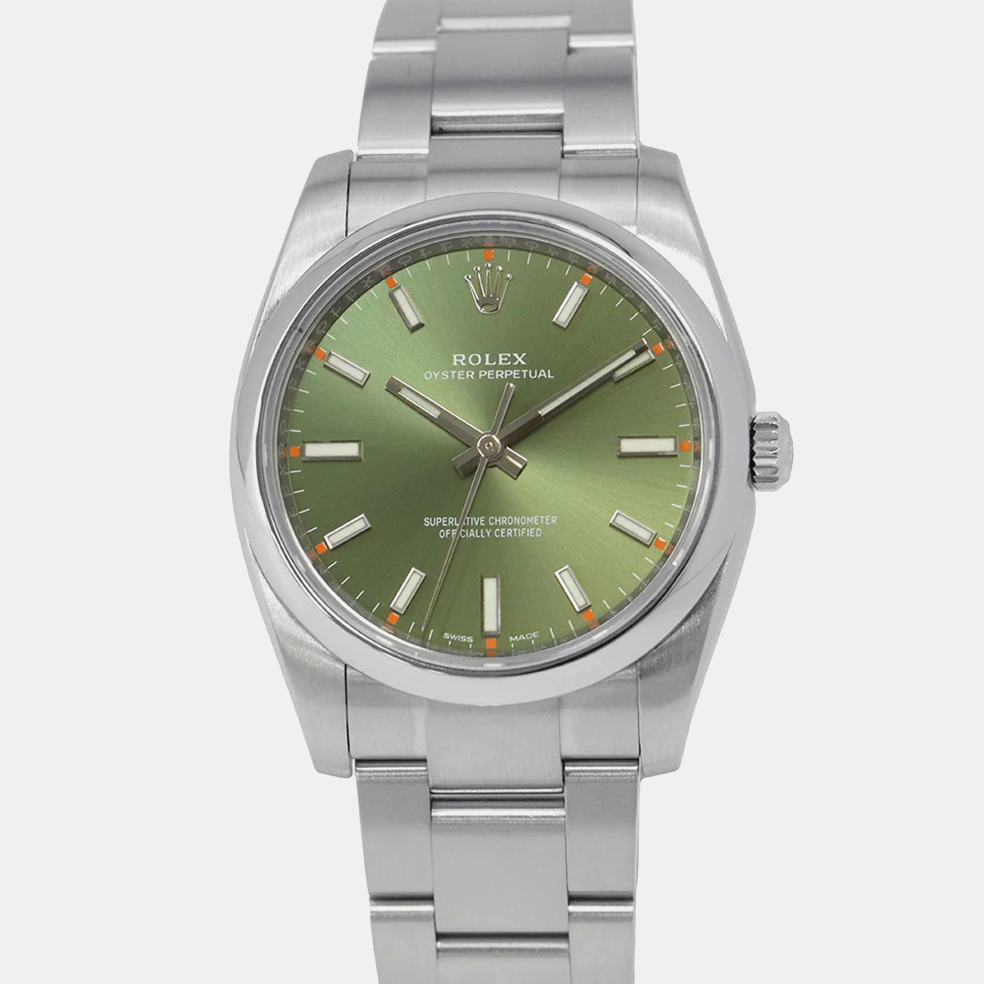 

Rolex Olive Green Stainless Steel Oyster Perpetual