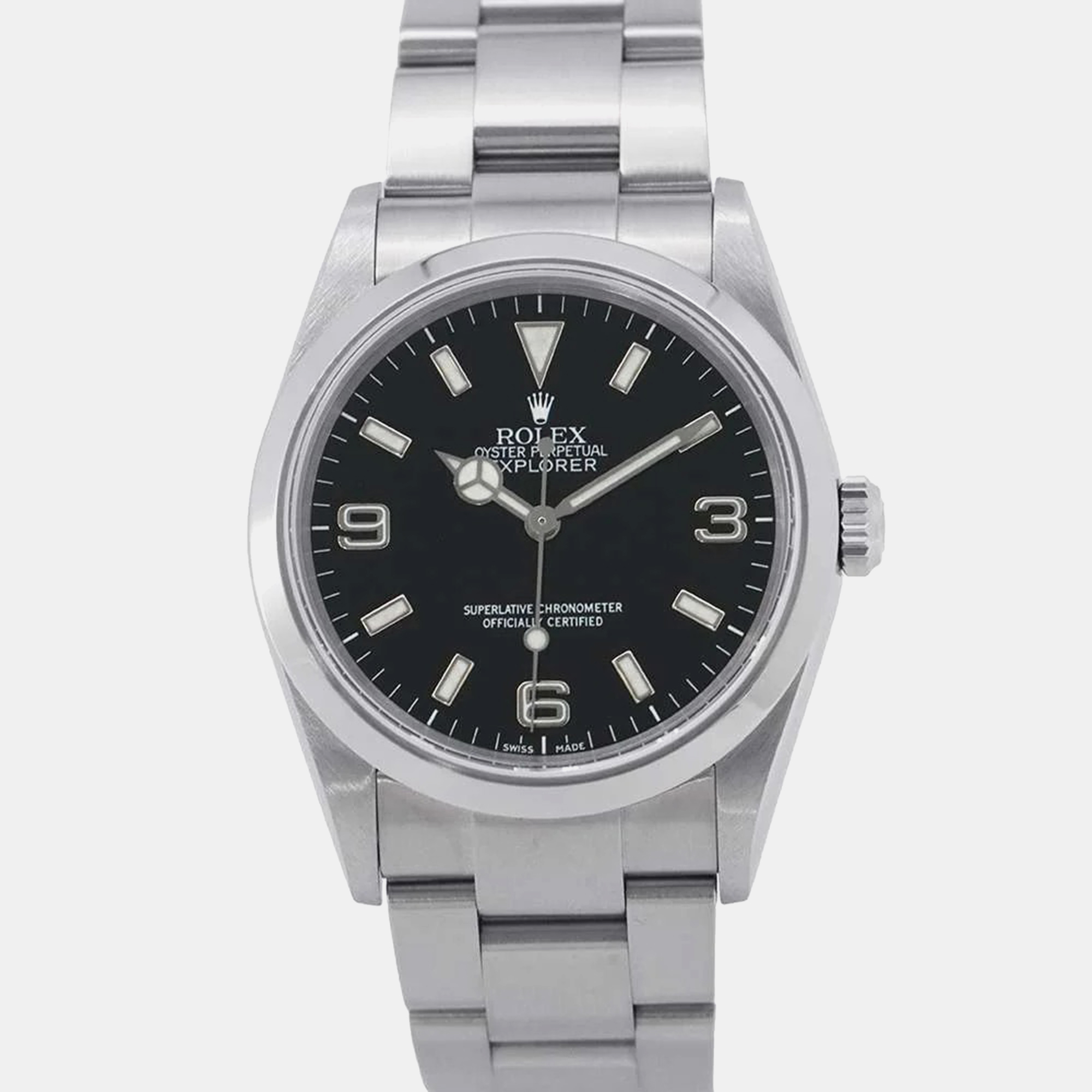 

Rolex Black Stainless Steel Explorer
