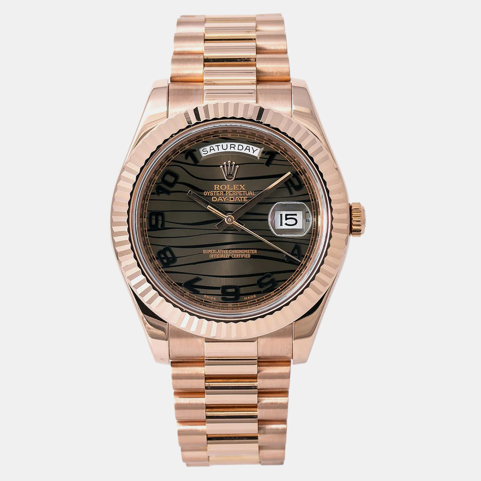 

Rolex Day Date II 218235 Automatic Brown 18k Rose Gold Men's Wristwatch