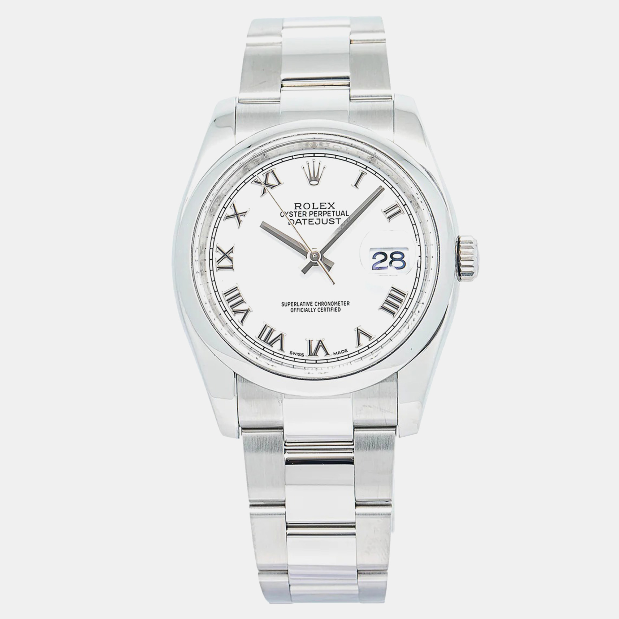 

Rolex DateJust 116200 Automatic White Stainless Steel Men's Wristwatch