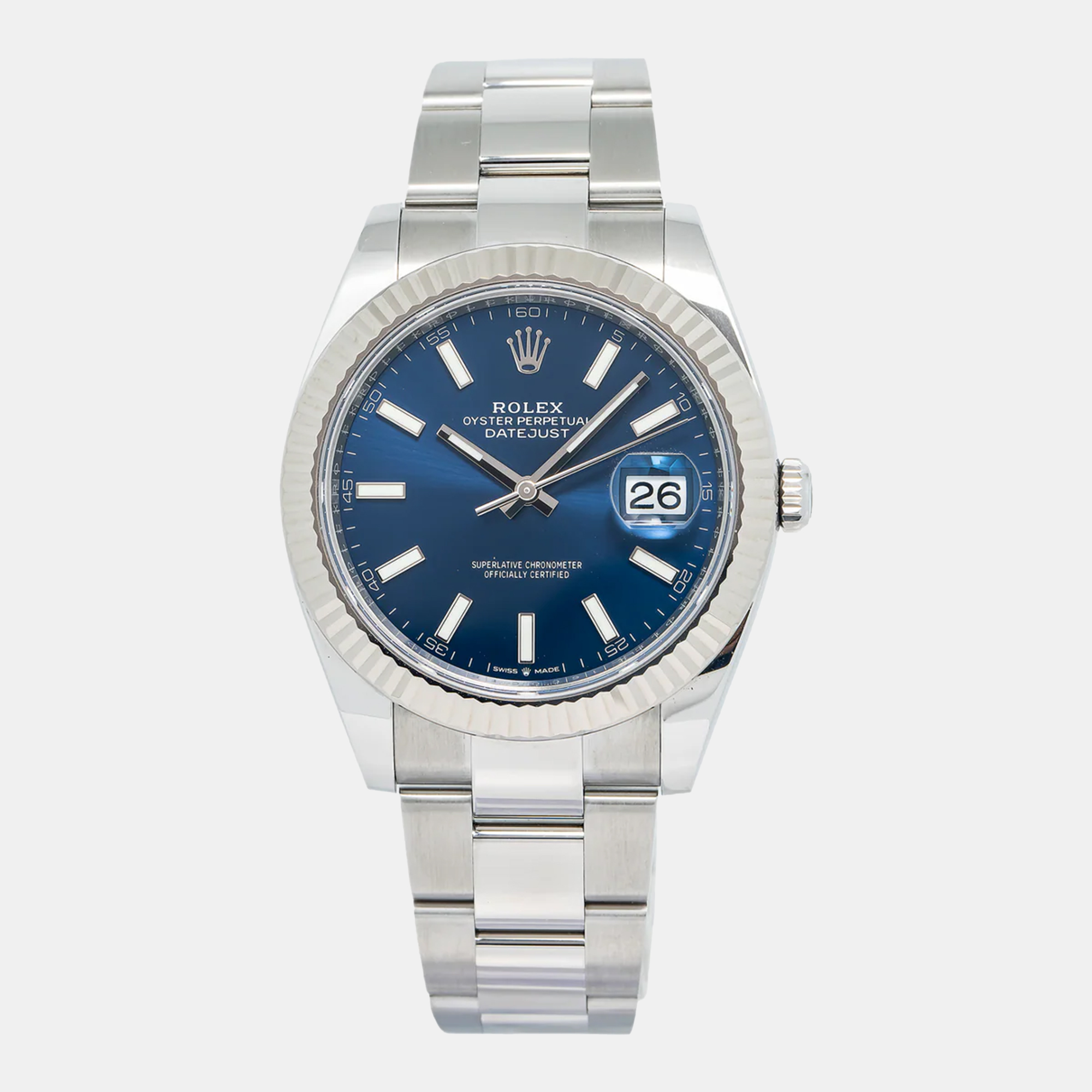 Rolex Datejust 126334 Automatic Blue Stainless Steel Men’s Wristwatch 41 mm