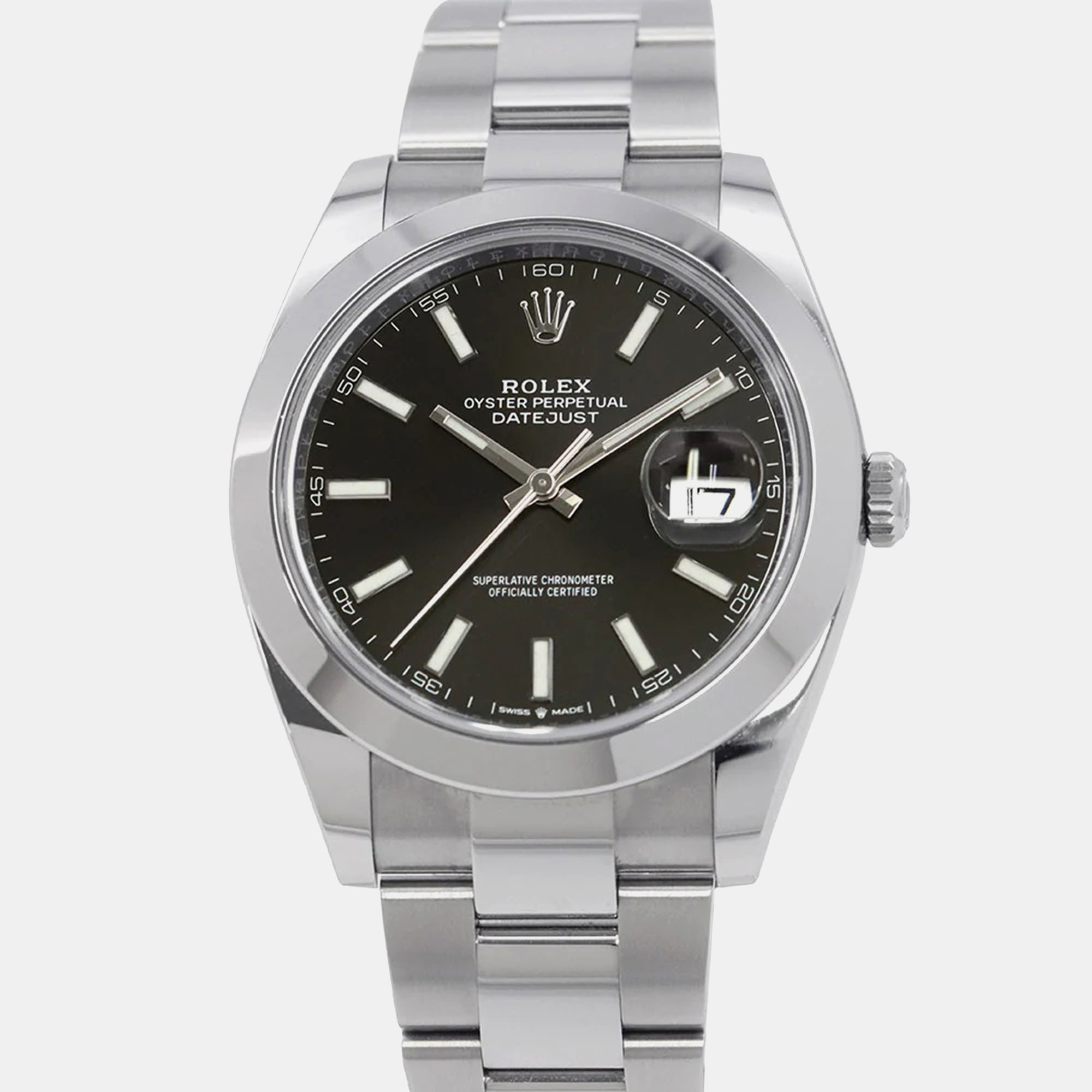 

Rolex Datejust 126300 Automatic Black Stainless Steel Men's Wristwatch 41 mm