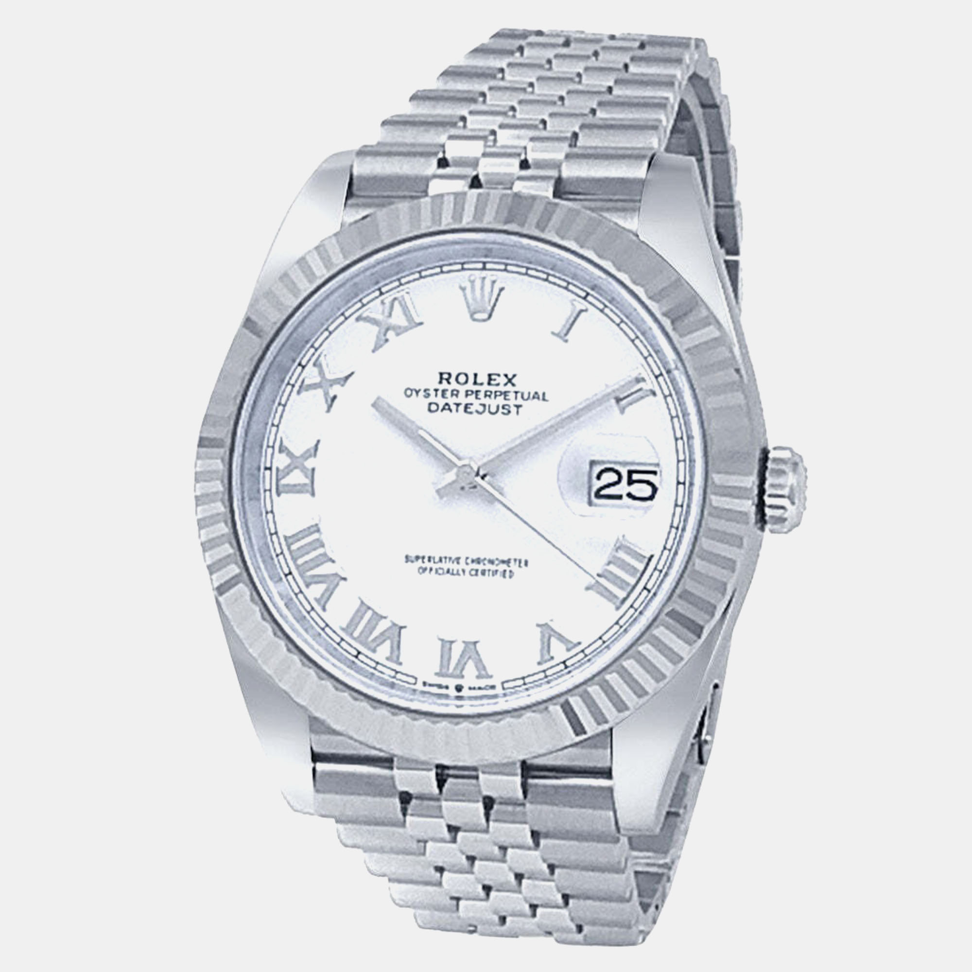 

Rolex Datejust 126334 Automatic White Stainless Steel Men's Wristwatch 41 mm
