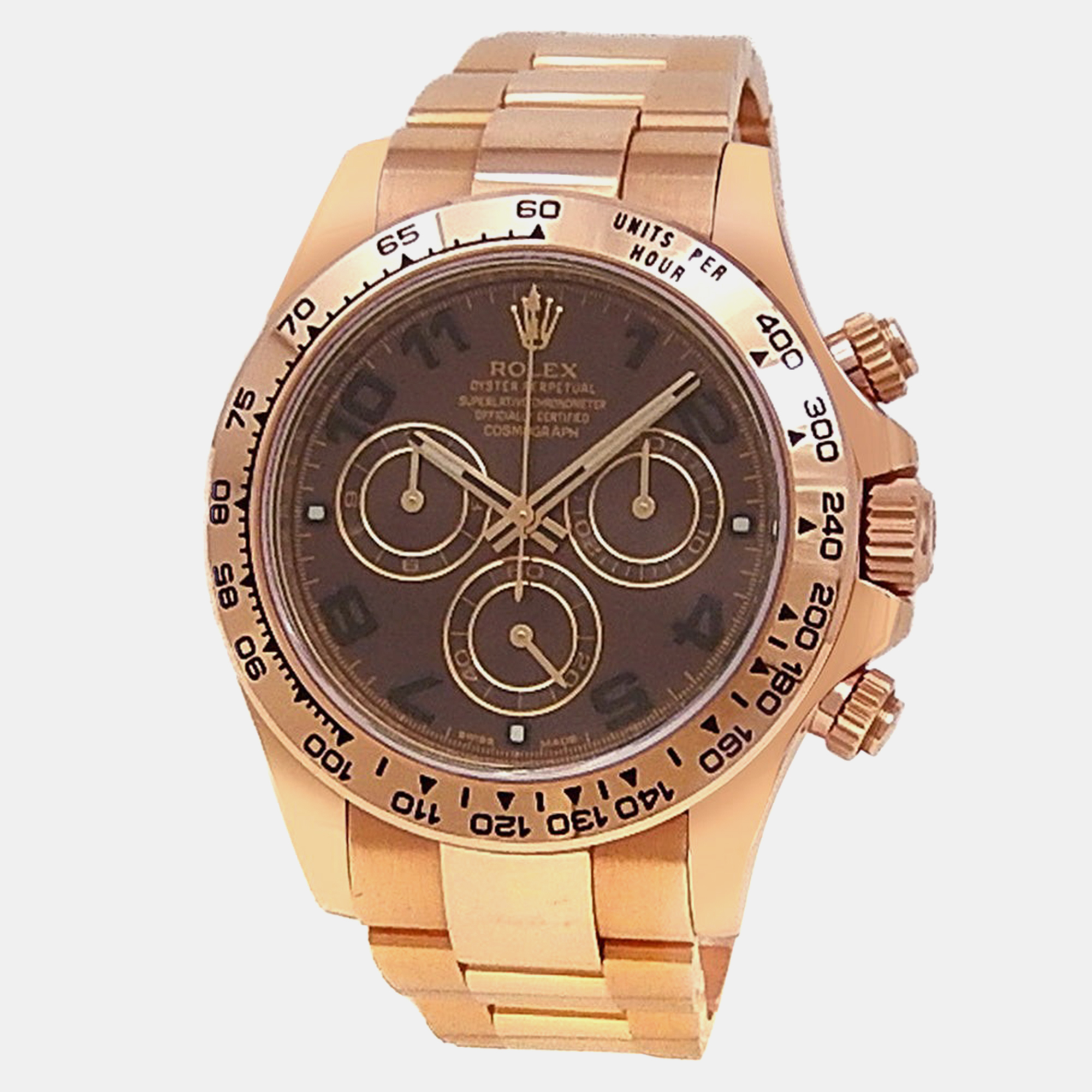

Rolex Cosmograph Daytona 116505 Automatic Brown 18k Rose Gold Men's Wristwatch 40 mm