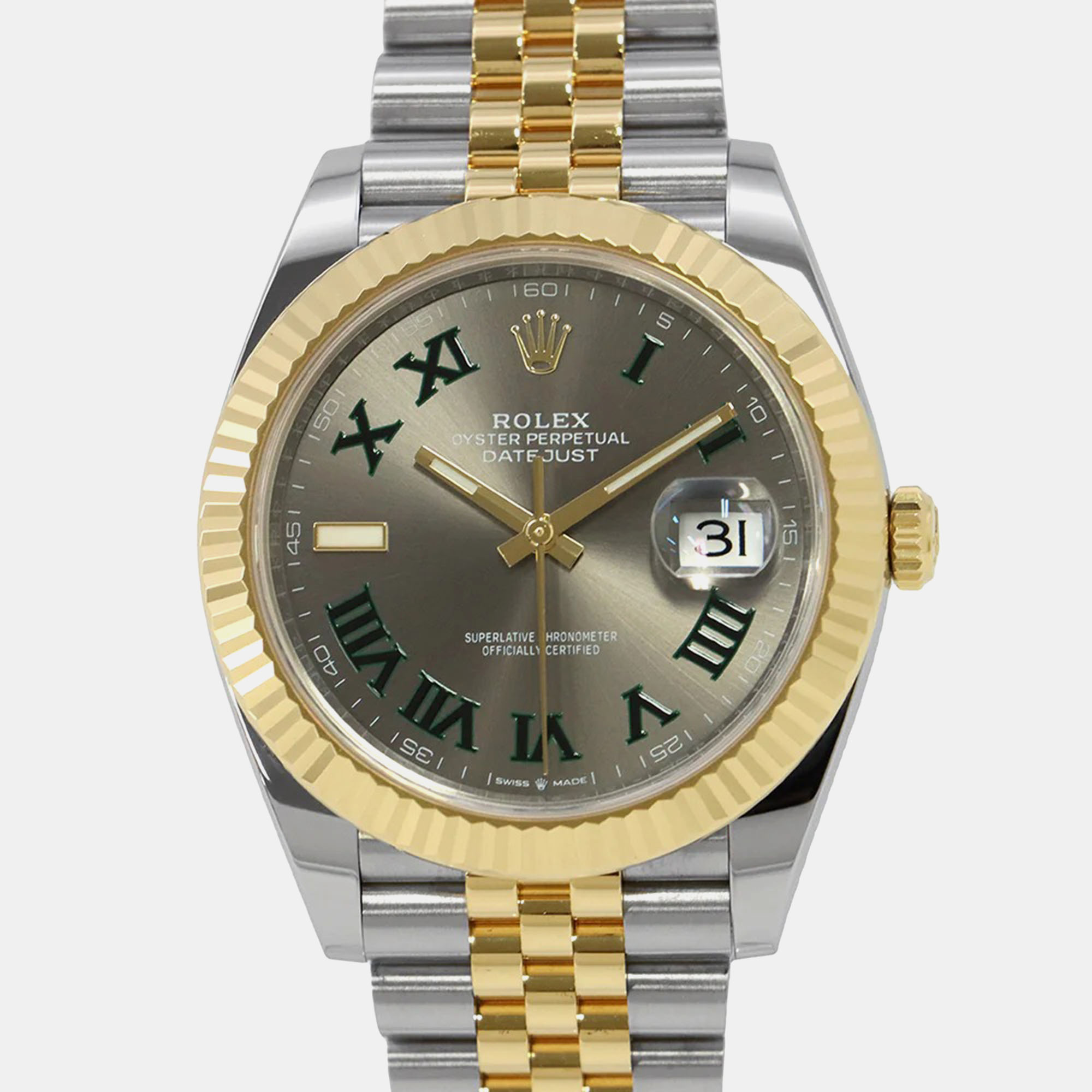 

Rolex Datejust 126333 Automatic Grey 18k Yellow Gold Stainless Steel Men's Wristwatch 41 mm