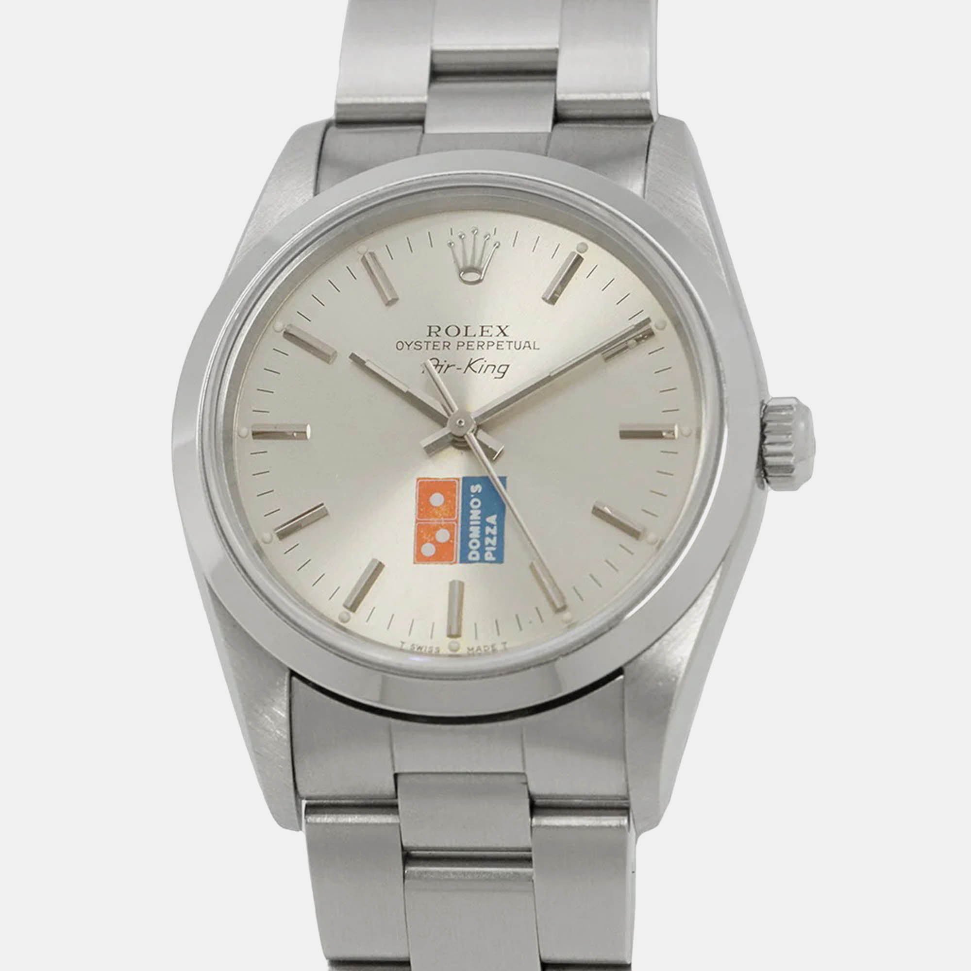 

Rolex Air-King 14000 Automatic Silver Stainless Steel Men's Wristwatch 34 mm
