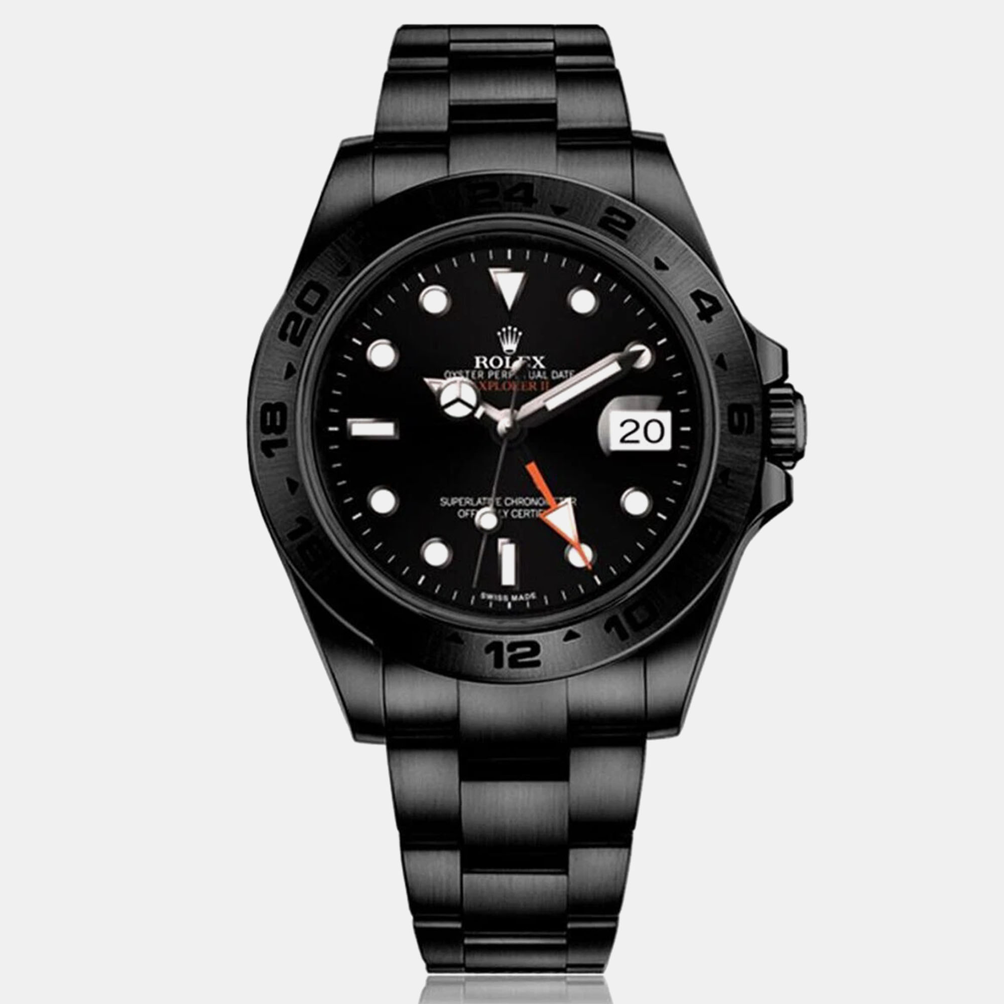 

Rolex Black Stainless Steel Explorer II 216570 Automatic Men's Wristwatch 42 mm