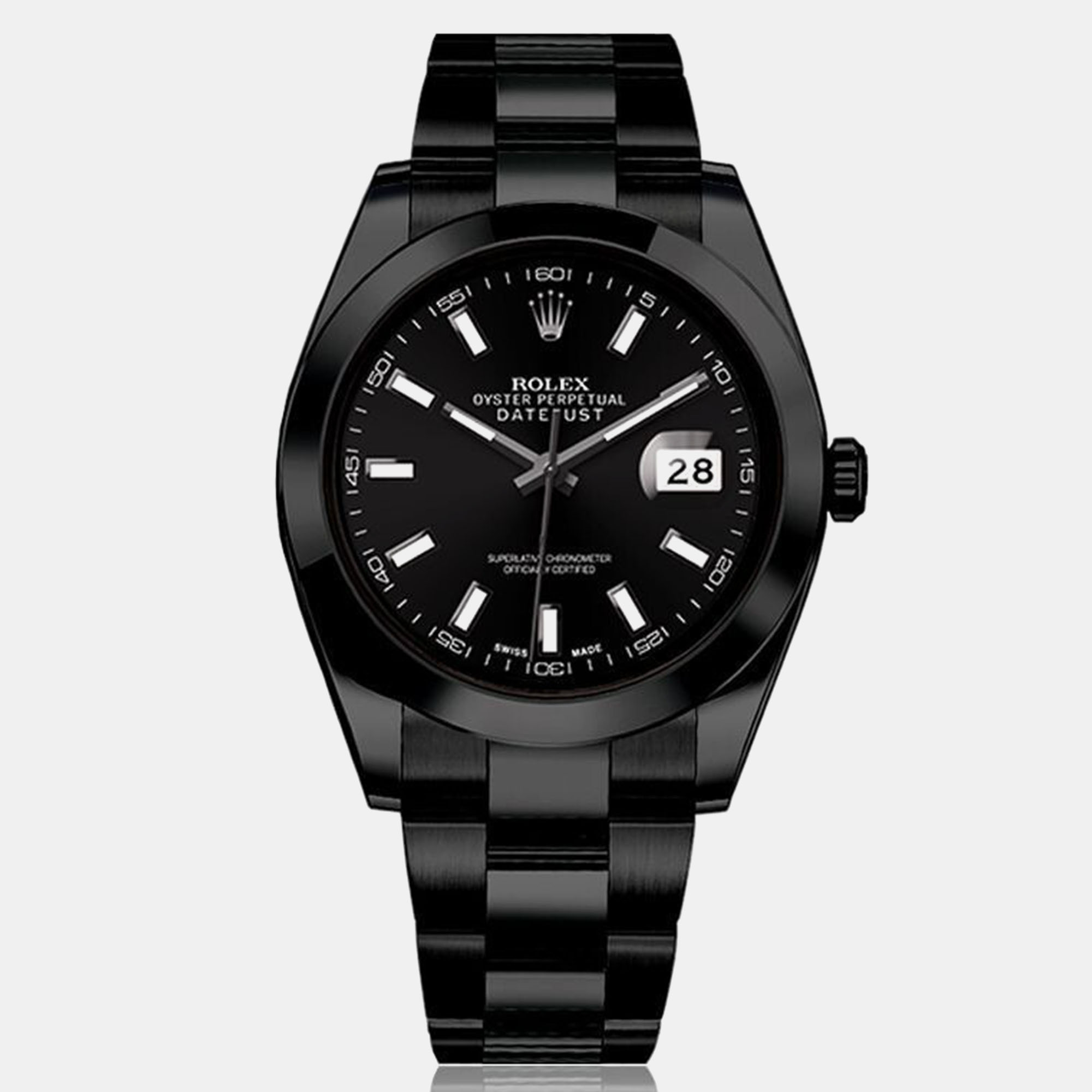 

Rolex Datejust 126300 Automatic Black PVD Coated Men's Wristwatch 41 mm