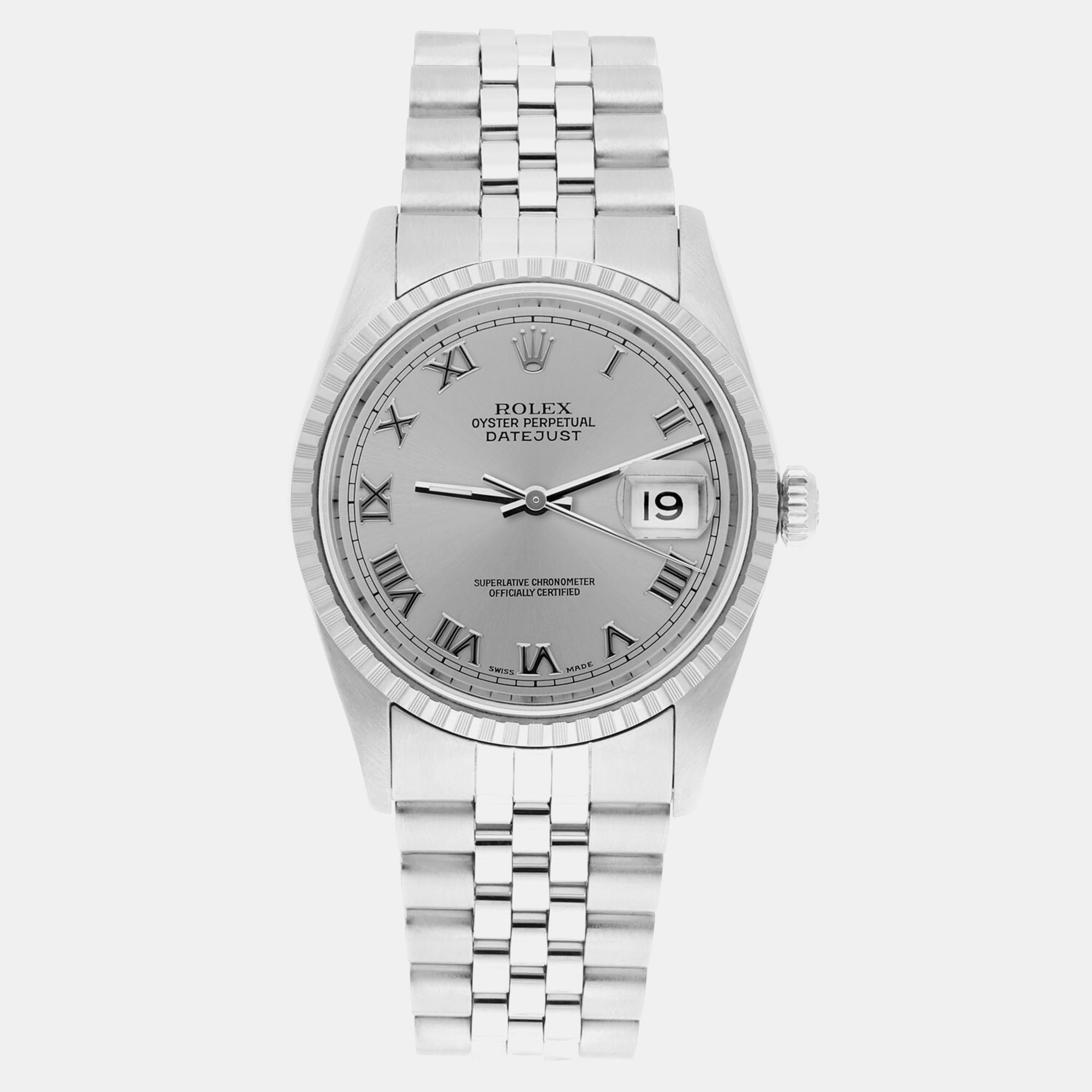 

Rolex Datejust 16220 Automatic Silver Stainless Steel Men's Wristwatch 36 mm