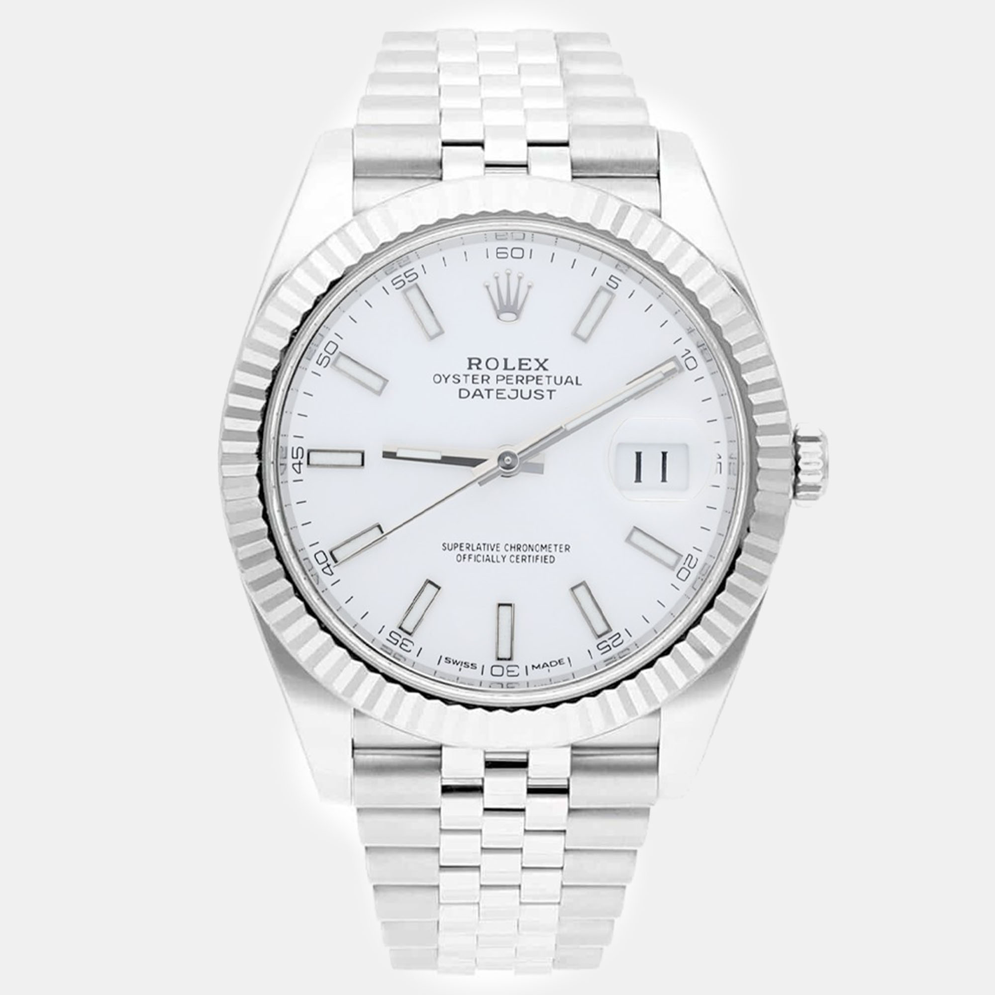 

Rolex Datejust 126334 Automatic White 18k White Gold Stainless Steel Men's Wristwatch 41 mm