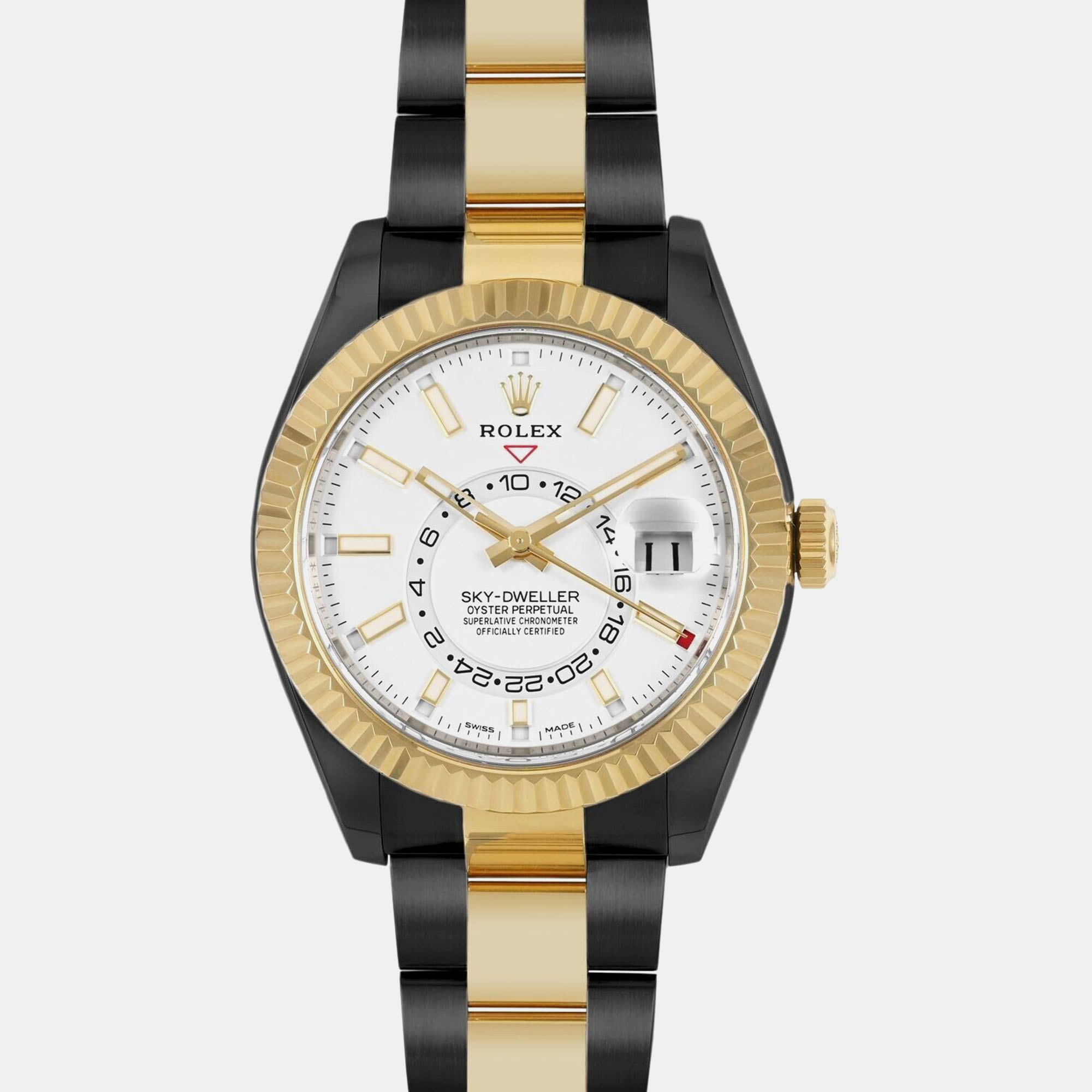

Rolex Sky-Dweller 326933 Automatic White 18k Yellow Gold Stainless Steel Men's Wristwatch 42 mm