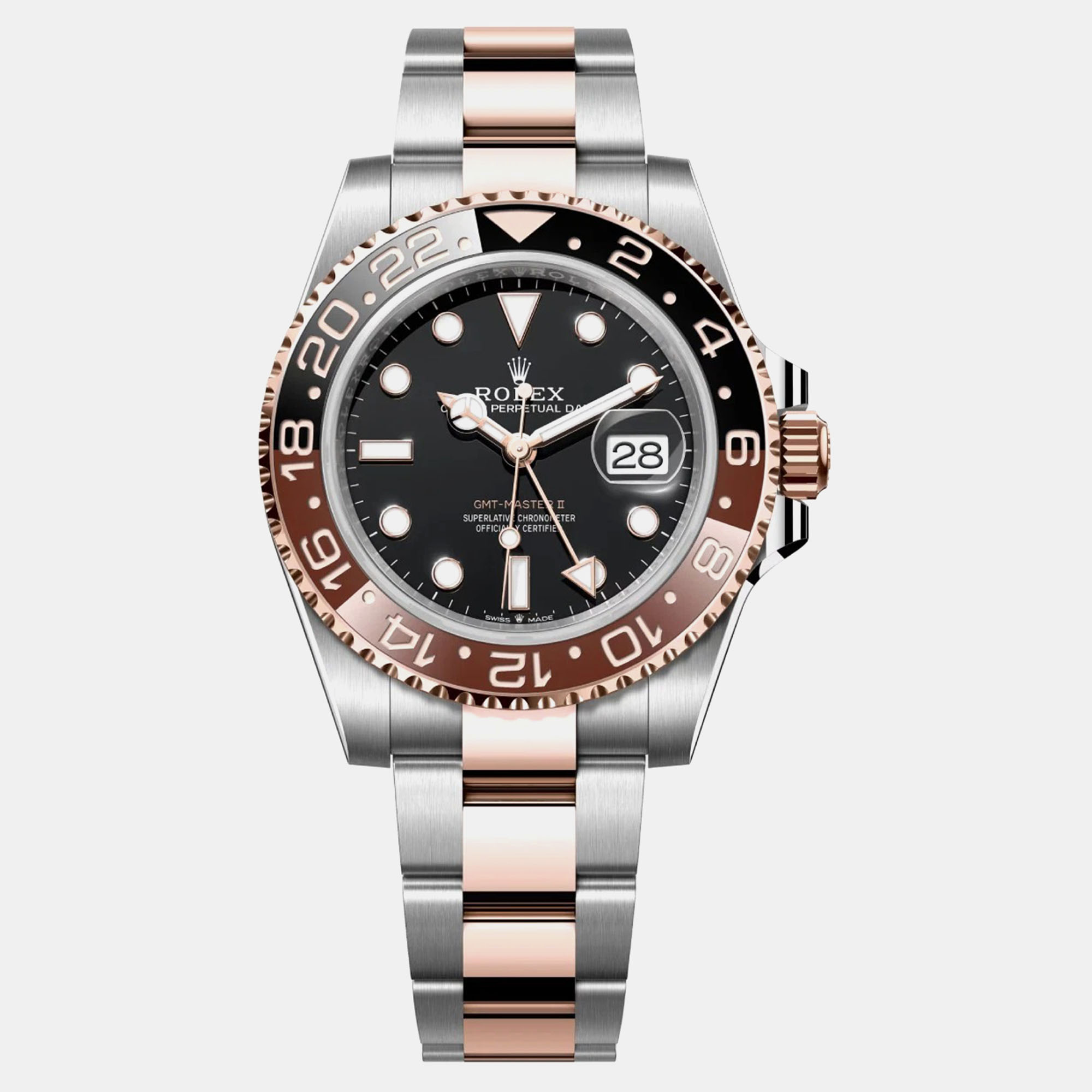 Rolex GMT-Master II 126711CHNR Automatic Black 18k Rose Gold Stainless Steel Men's Wristwatch 40 mm