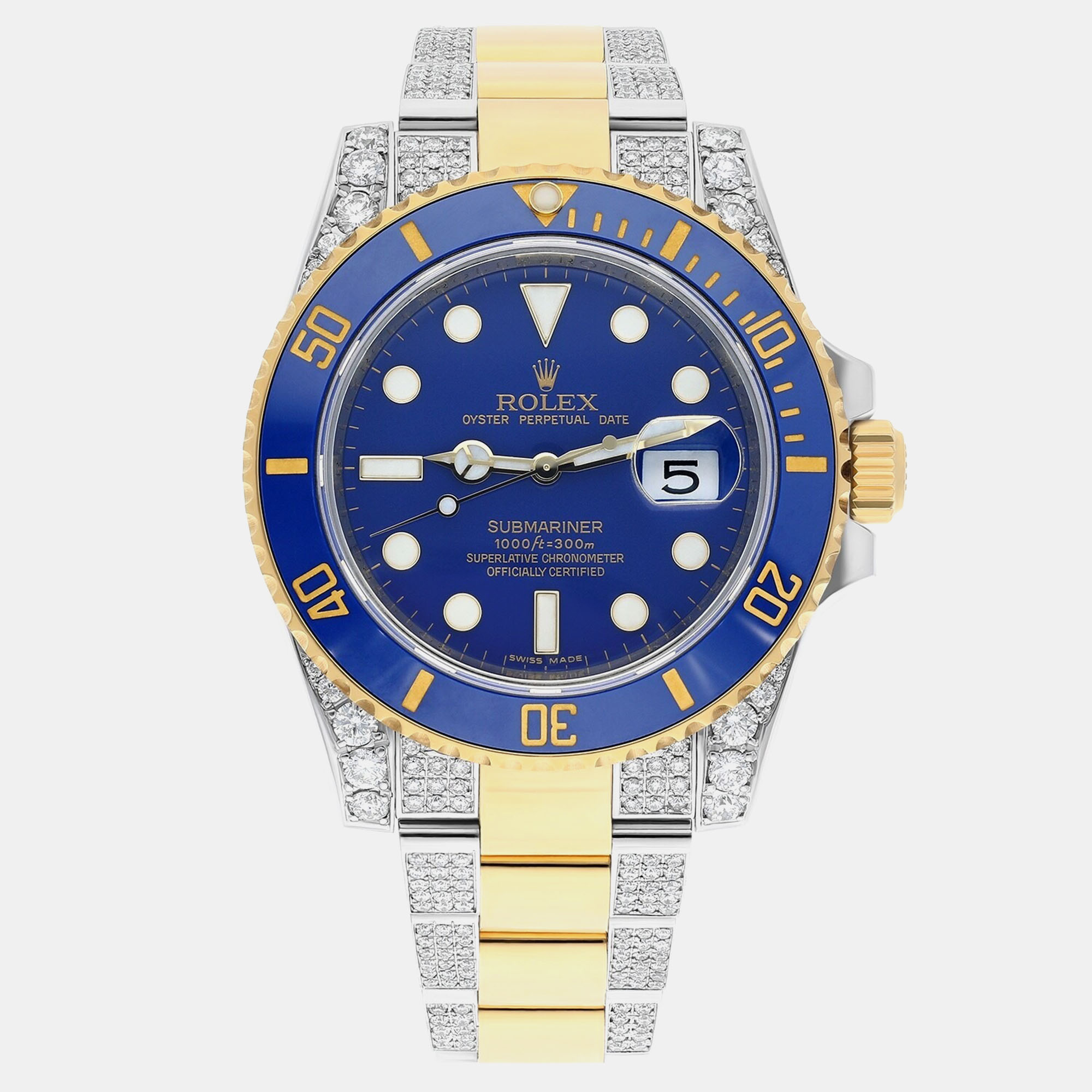 

Rolex Submariner 116613LB Automatic Blue Diamond Stainless Steel Men's Wristwatch 40 mm