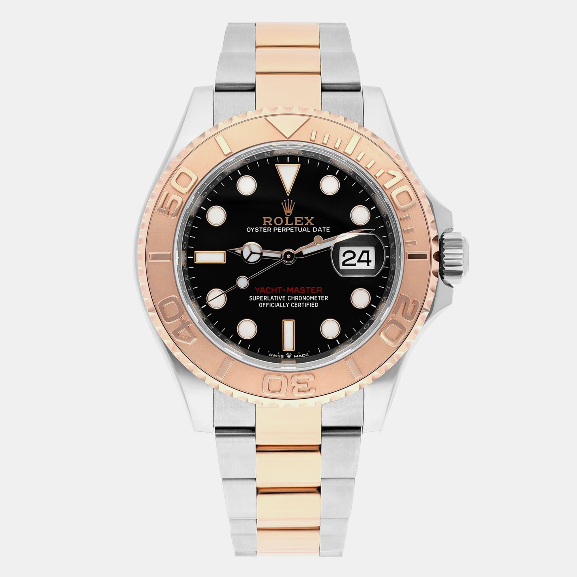 

Rolex Yacht-Master 126621 Automatic Black 18k Rose Gold Stainless Steel Men's Wristwatch 40 mm