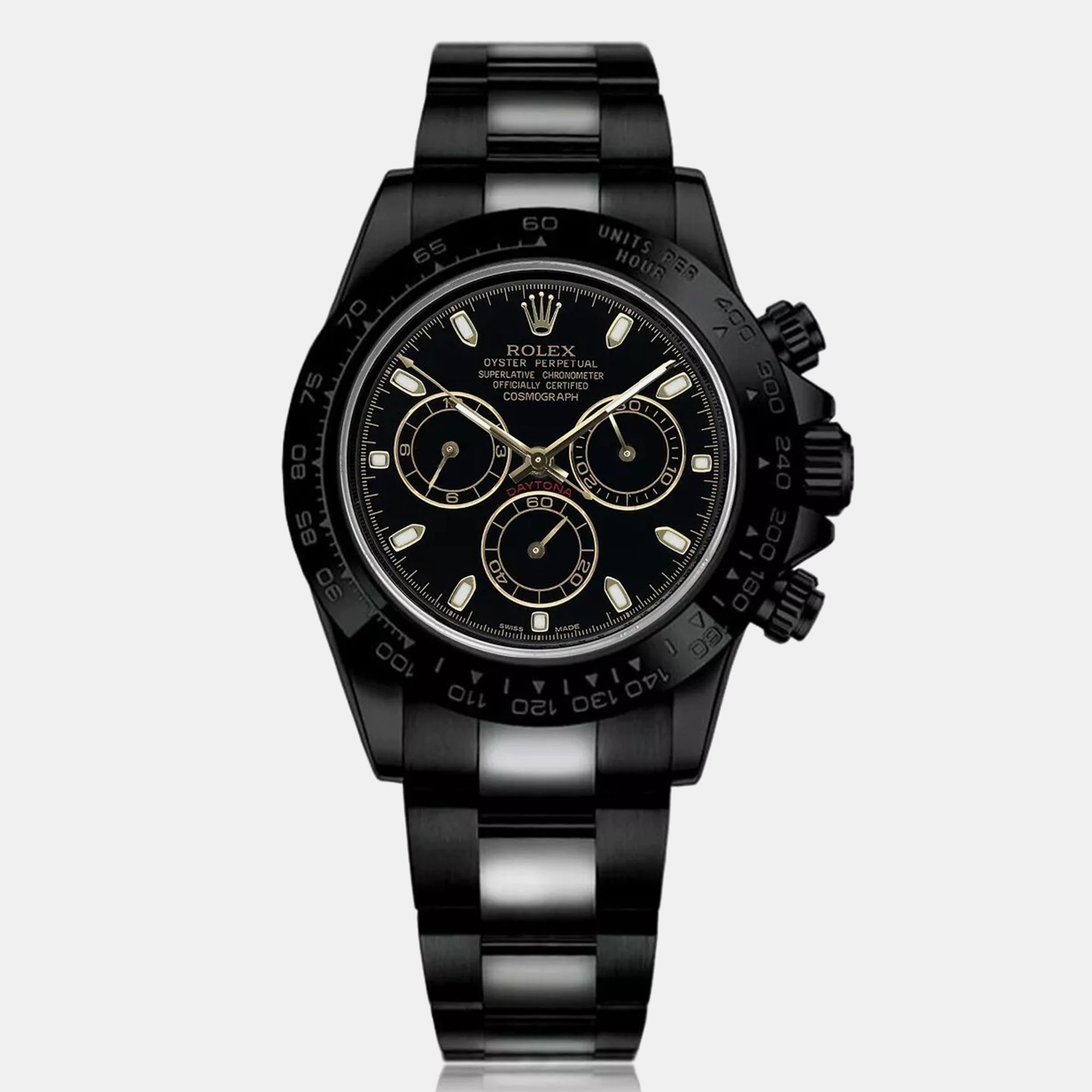 

Rolex Cosmograph Daytona 116523 Black Stainless Steel Automatic Men's Wristwatch 40 mm