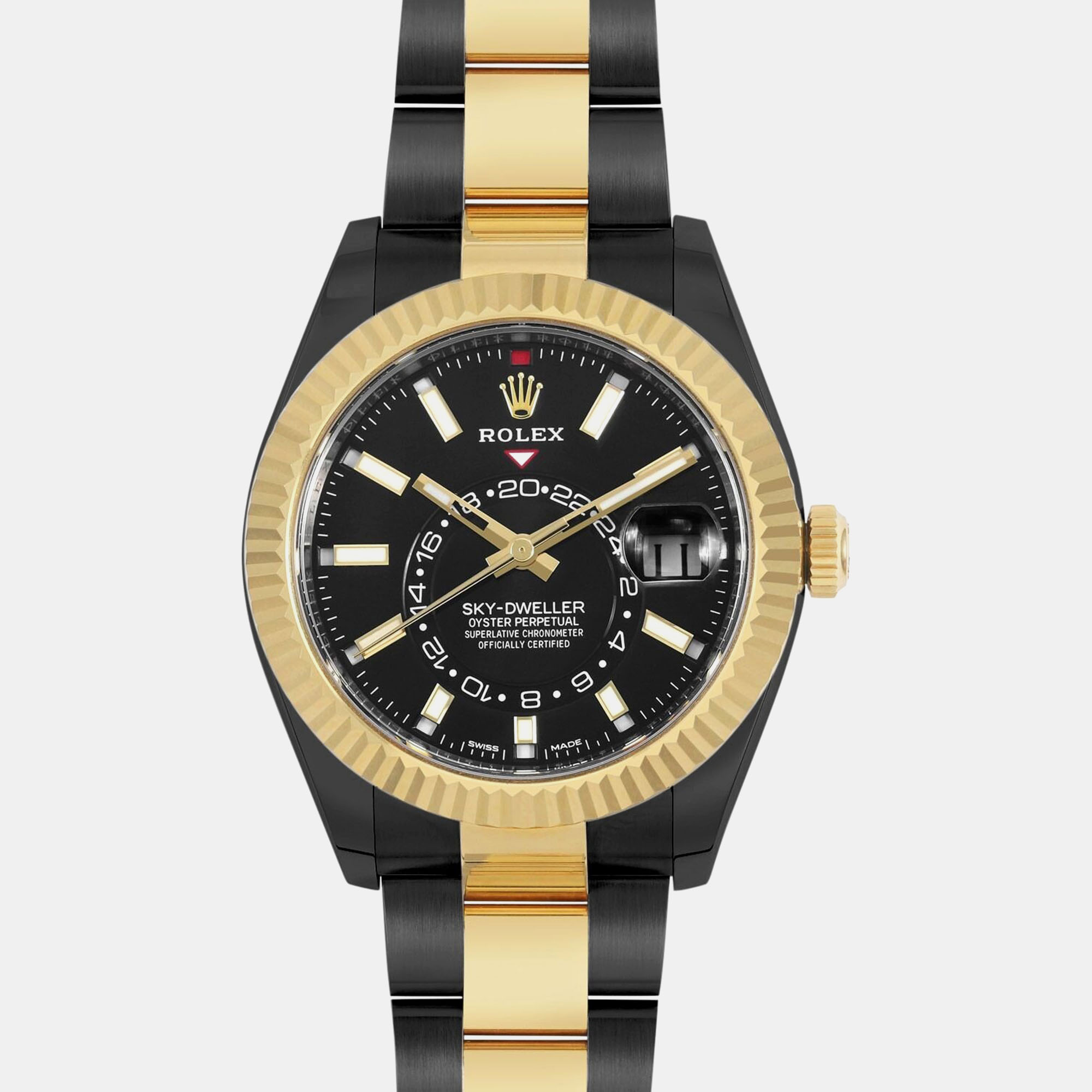 

Rolex Sky-Dweller 326933 Automatic Black 18k Yellow Gold Stainless Steel Men's Wristwatch 42 mm