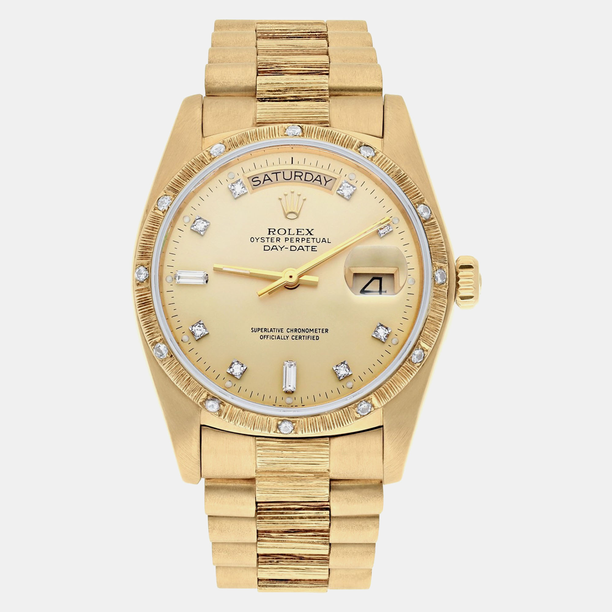 

Rolex Day-Date 18238 Automatic Champagne 18k Yellow Gold Men's Wristwatch 36 mm