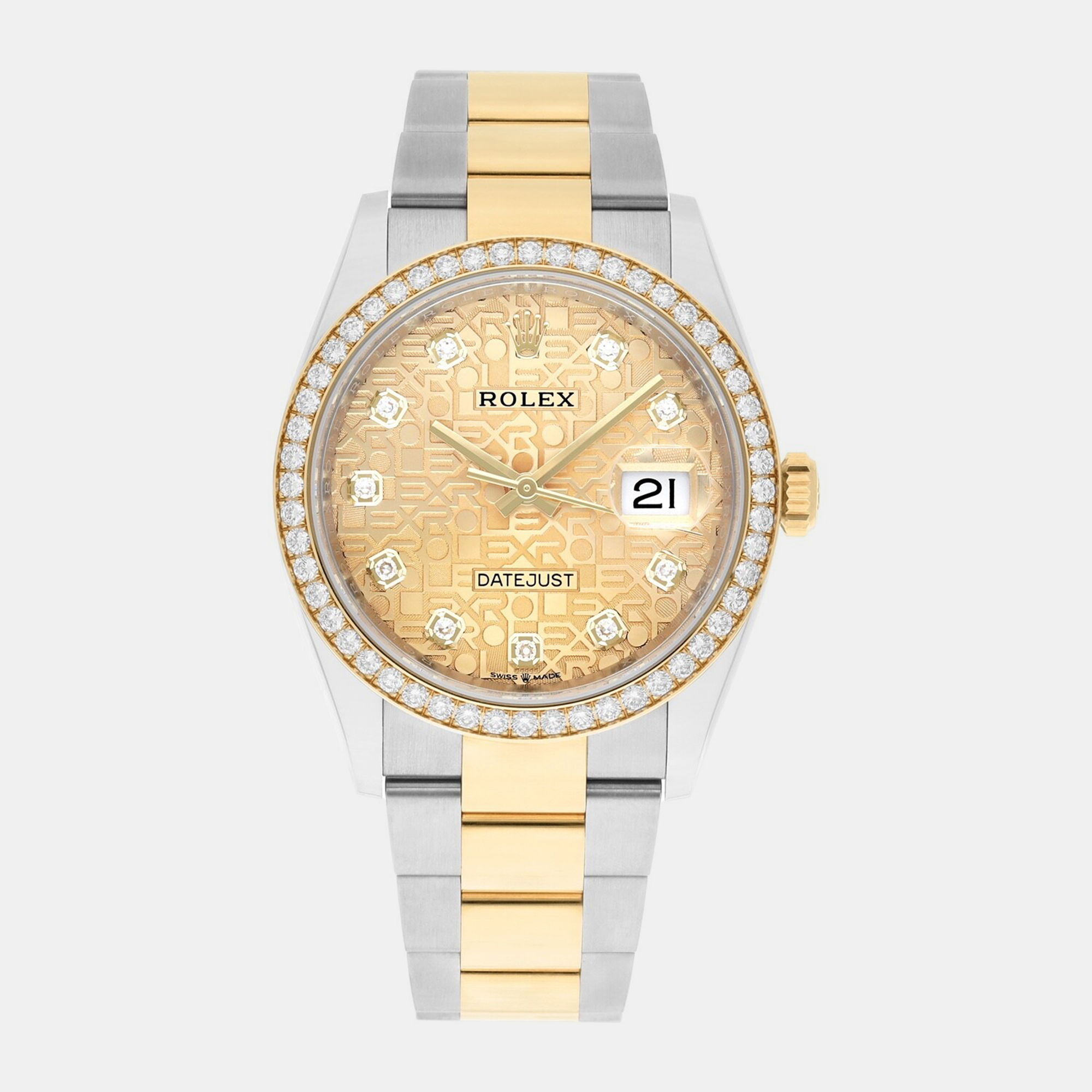 

Rolex Datejust 126283RBR Automatic Champagne 18k Yellow Gold Stainless Steel Men's Wristwatch 36 mm