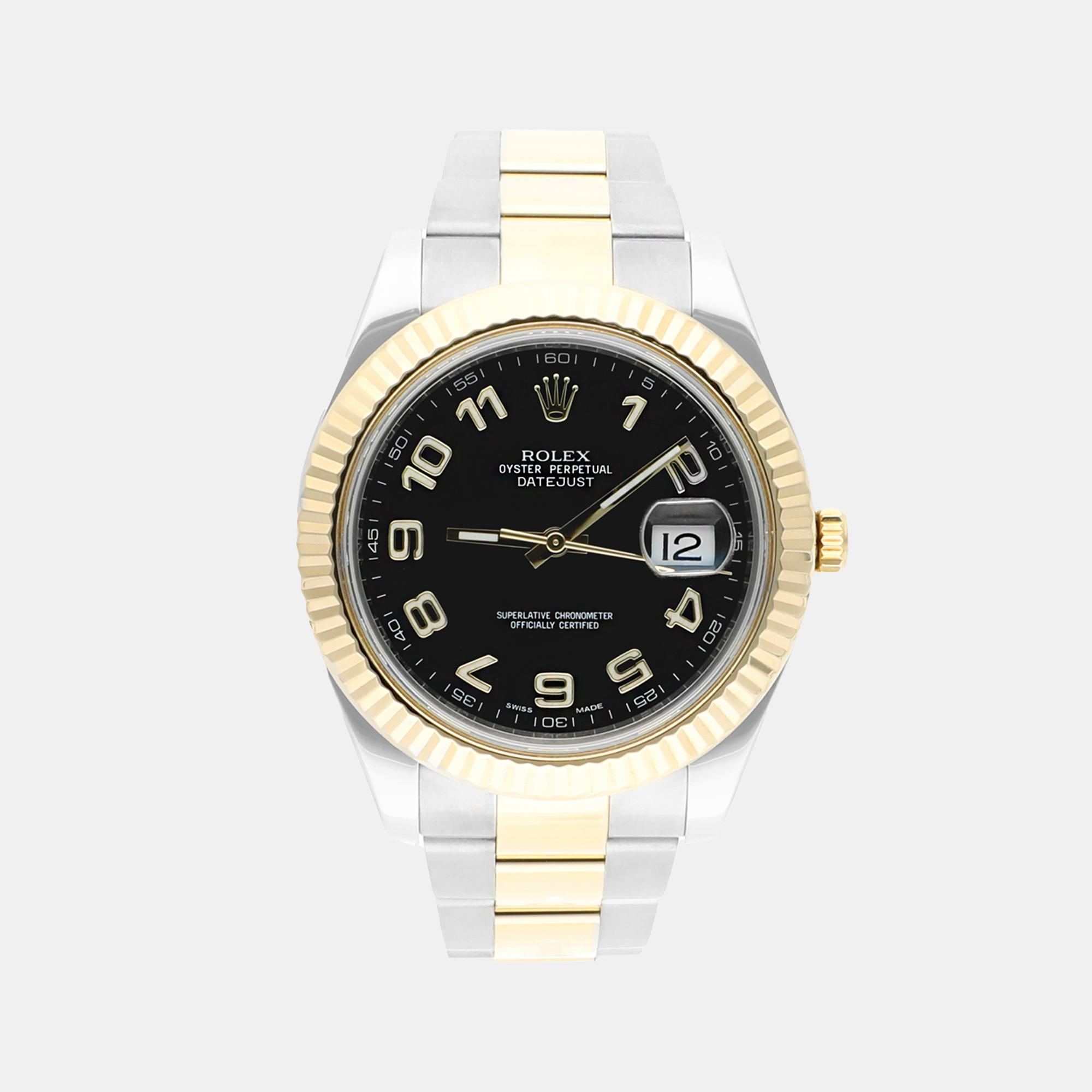 

Rolex Datejust 116333 Automatic Black 18k Yellow Gold Stainless Steel Men's Wristwatch 41 mm