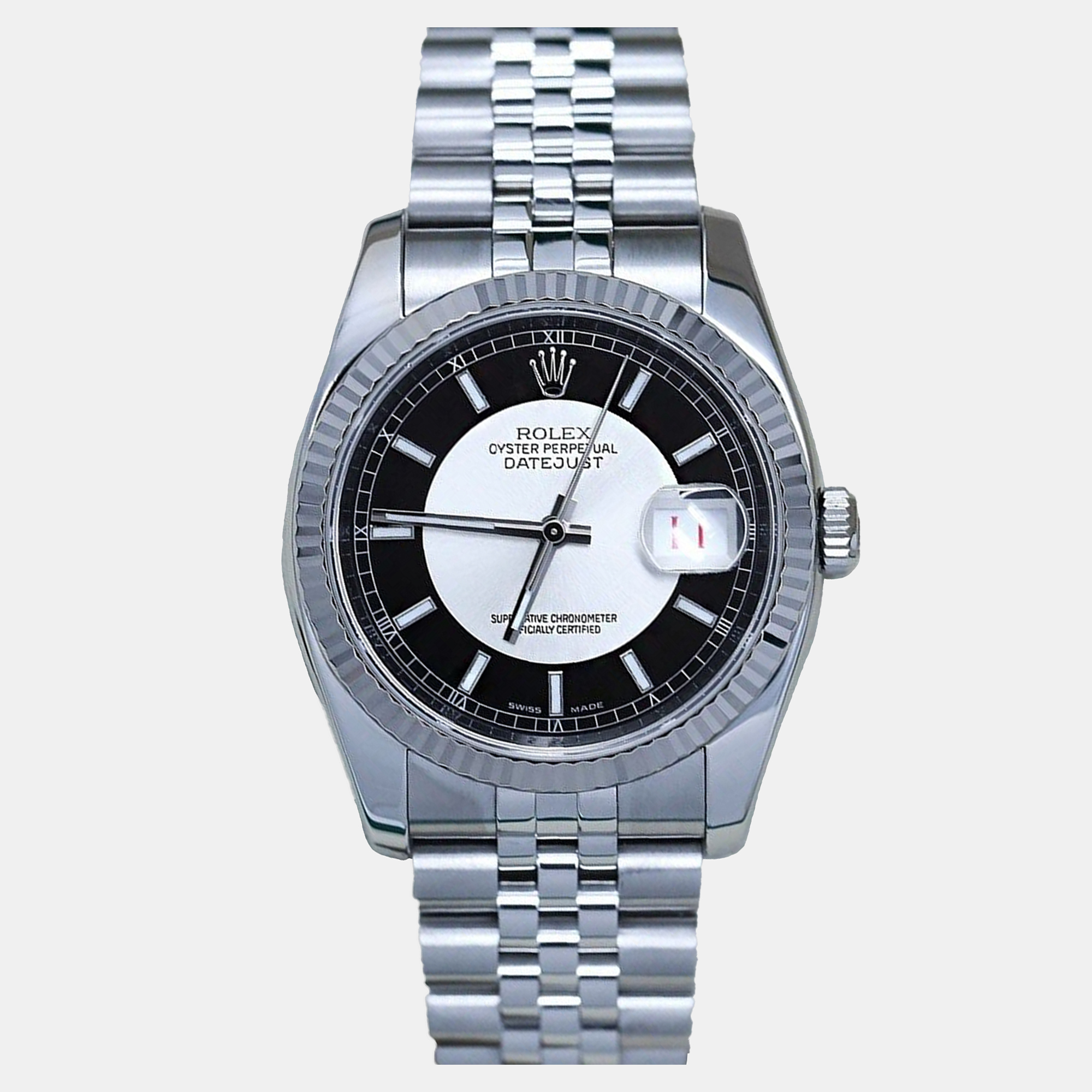

Rolex Datejust 116234 Automatic Black 18k White Gold Stainless Steel Men's Wristwatch 36 mm
