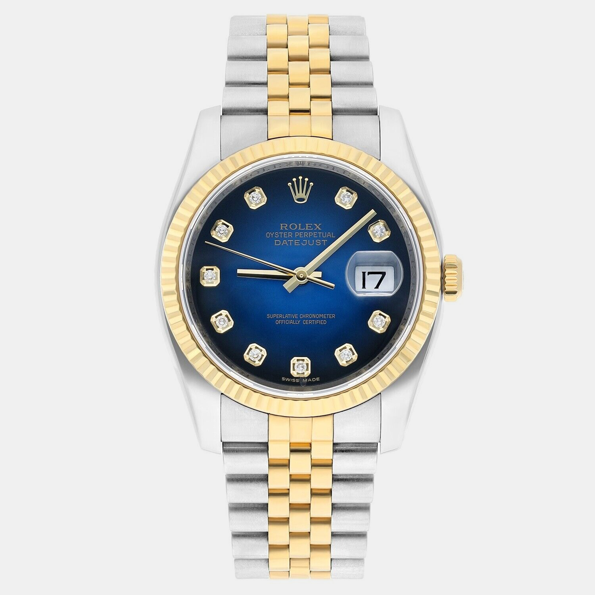 

Rolex Datejust 116233 Automatic Blue 18k Yellow Gold Stainless Steel Men's Wristwatch 36 mm