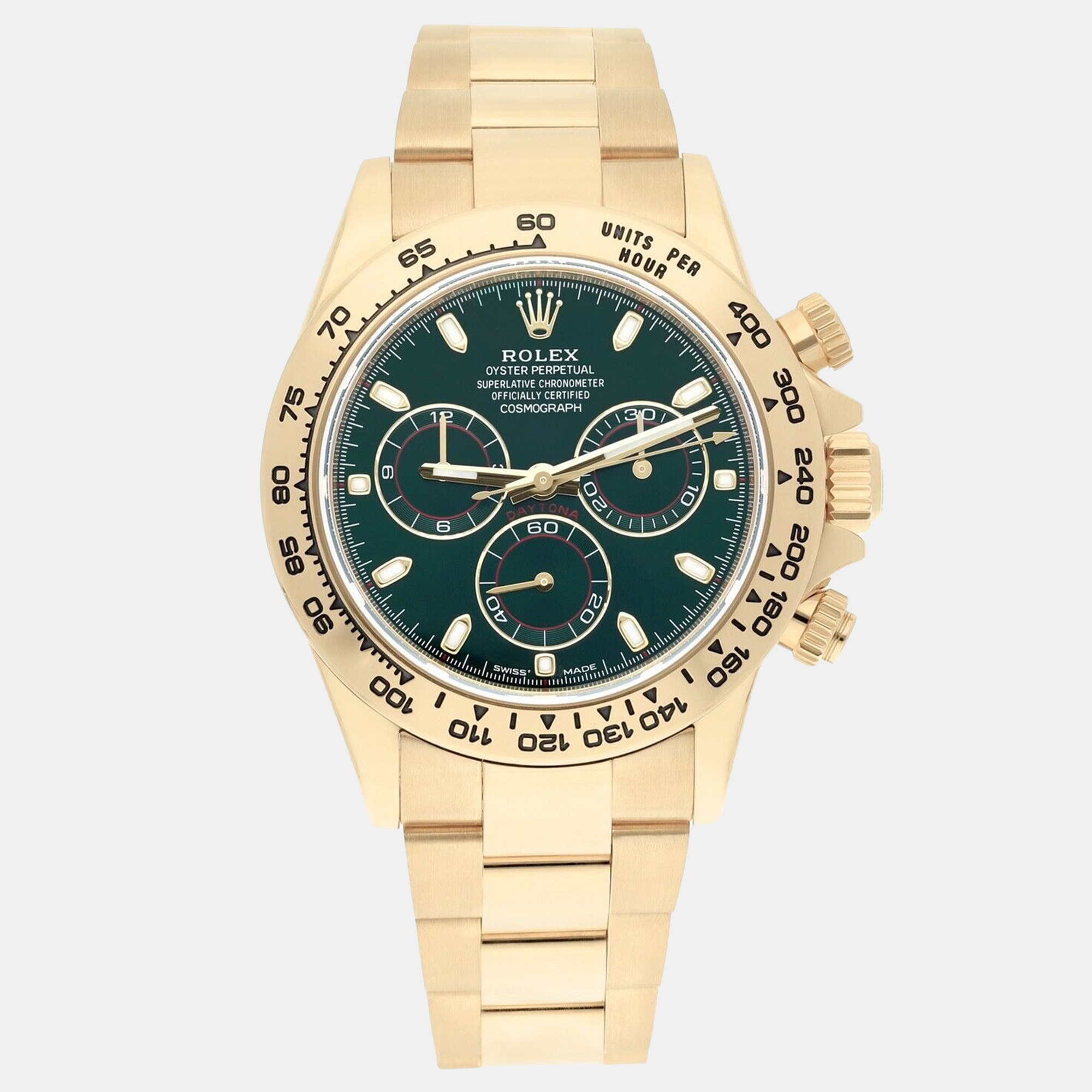 

Rolex Cosmograph Daytona 116508 Automatic Green 18k Yellow Gold Men's Wristwatch 40 mm