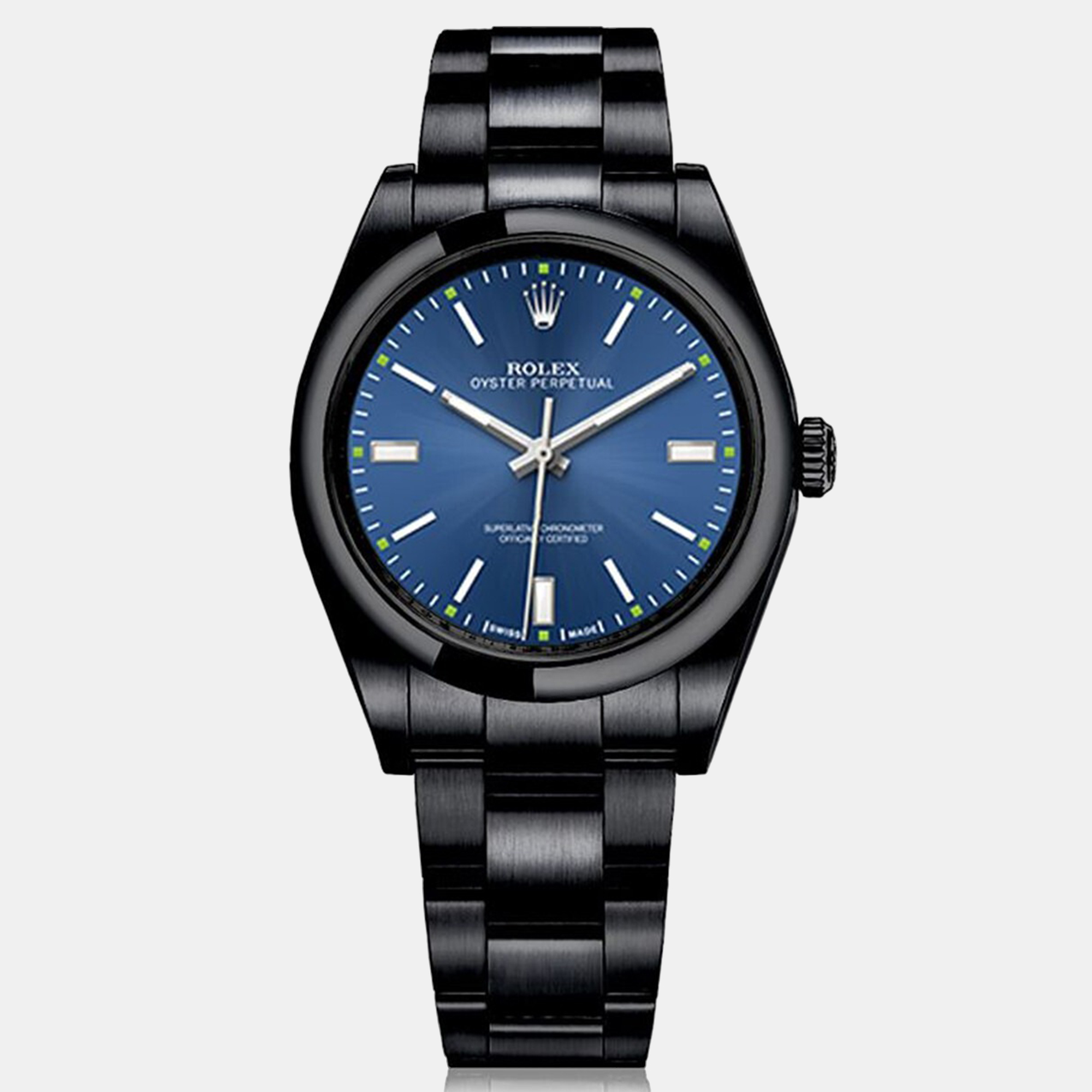 

Rolex Oyster Perpetual 114300 Automatic Blue Stainless Steel Men's Wristwatch 39 mm