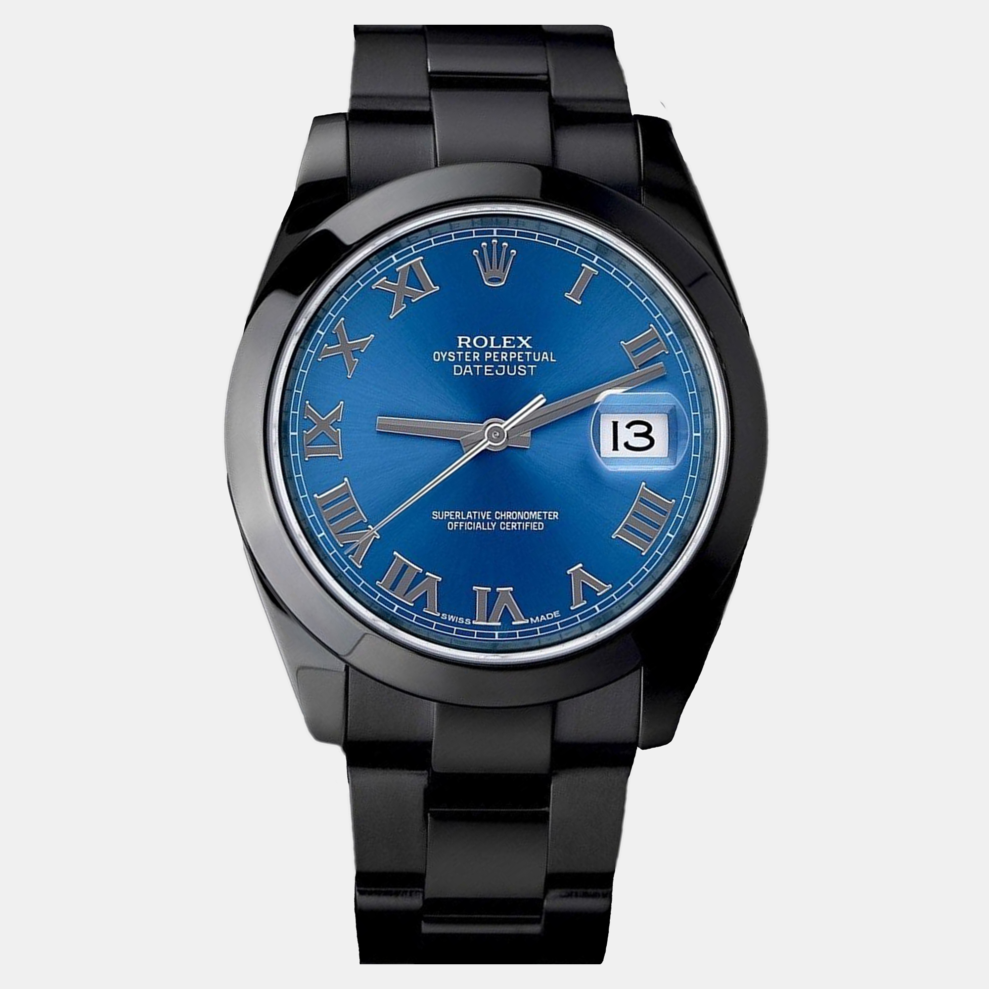 

Rolex Datejust 126300 Automatic Blue PVD Coated Stainless Steel Men's Wristwatch 41 mm