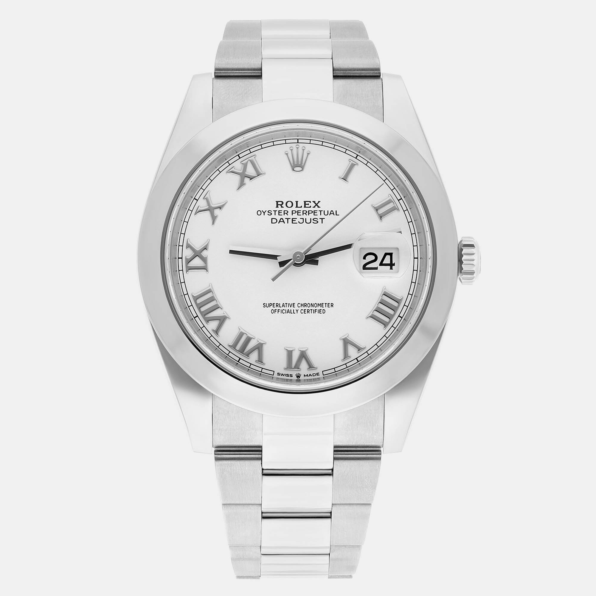 

Rolex Datejust 126300 Automatic White Stainless Steel Men's Wristwatch 41 mm
