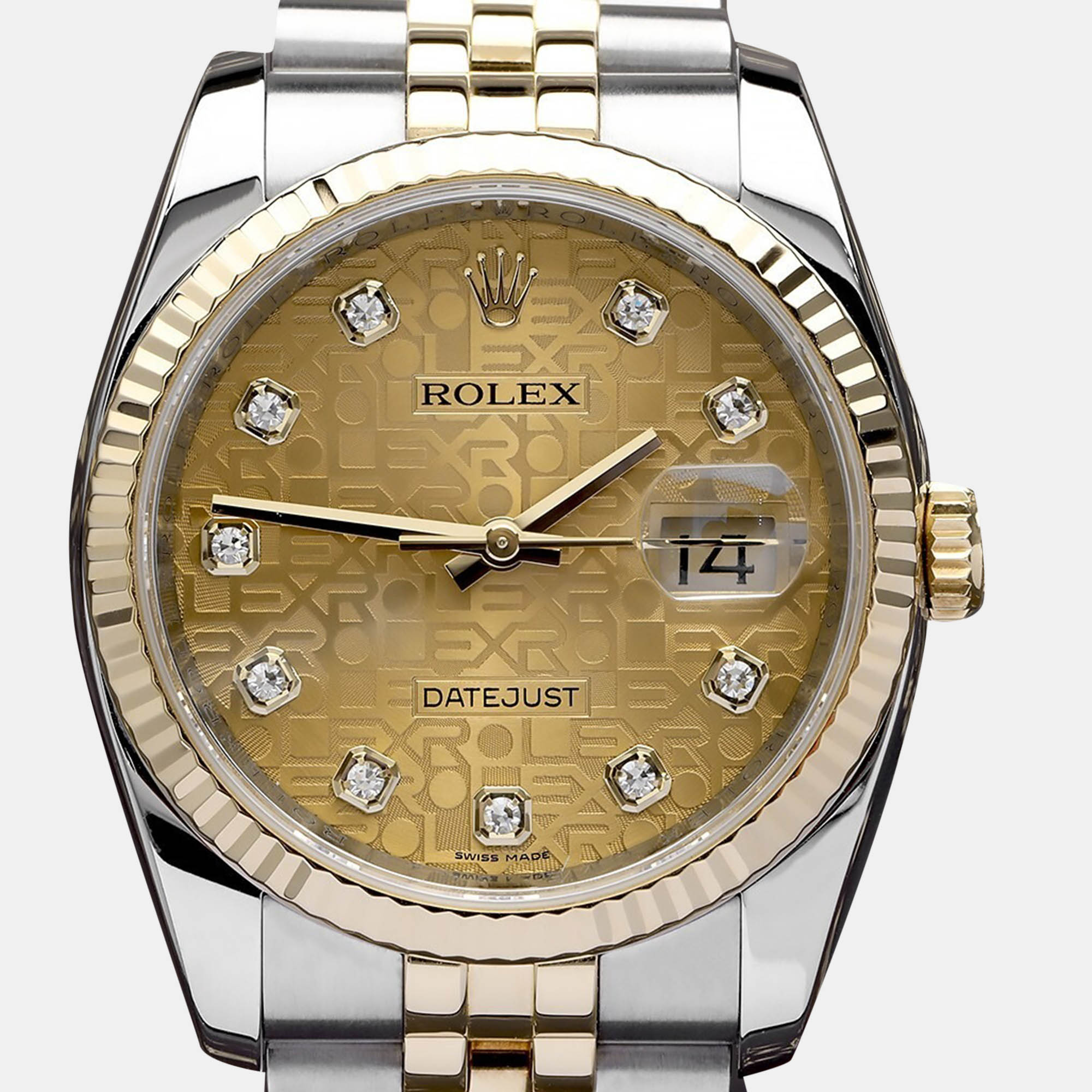 

Rolex Datejust 116233 Automatic Champagne 18k Yellow Gold Stainless Steel Men's Wristwatch 36 mm