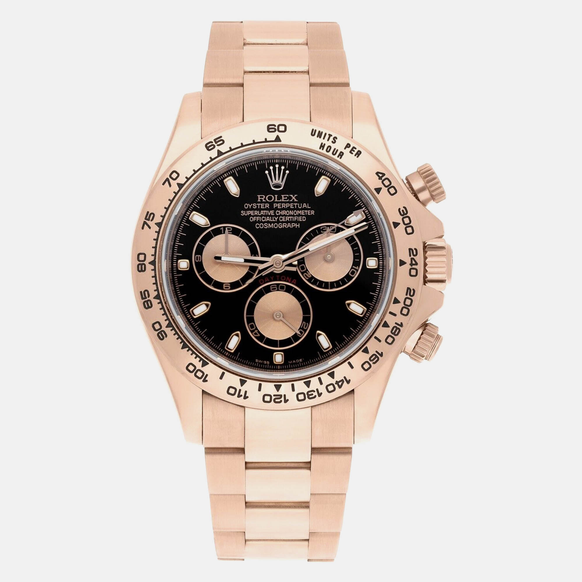 

Rolex Cosmograph Daytona 116505 Automatic Black 18k Rose Gold Men's Wristwatch 40 mm