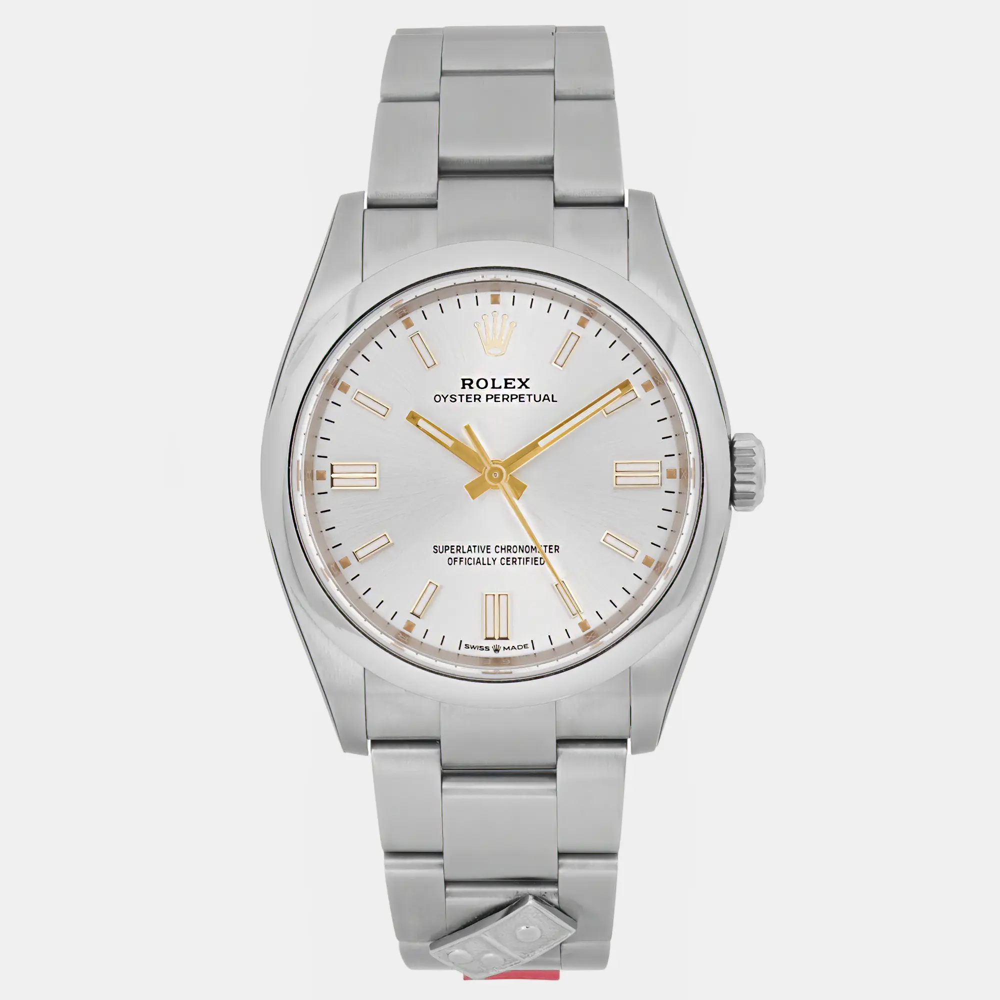Rolex Oyster Perpetual 126000 Automatic Silver Stainless Steel Men's Wristwatch 36 mm