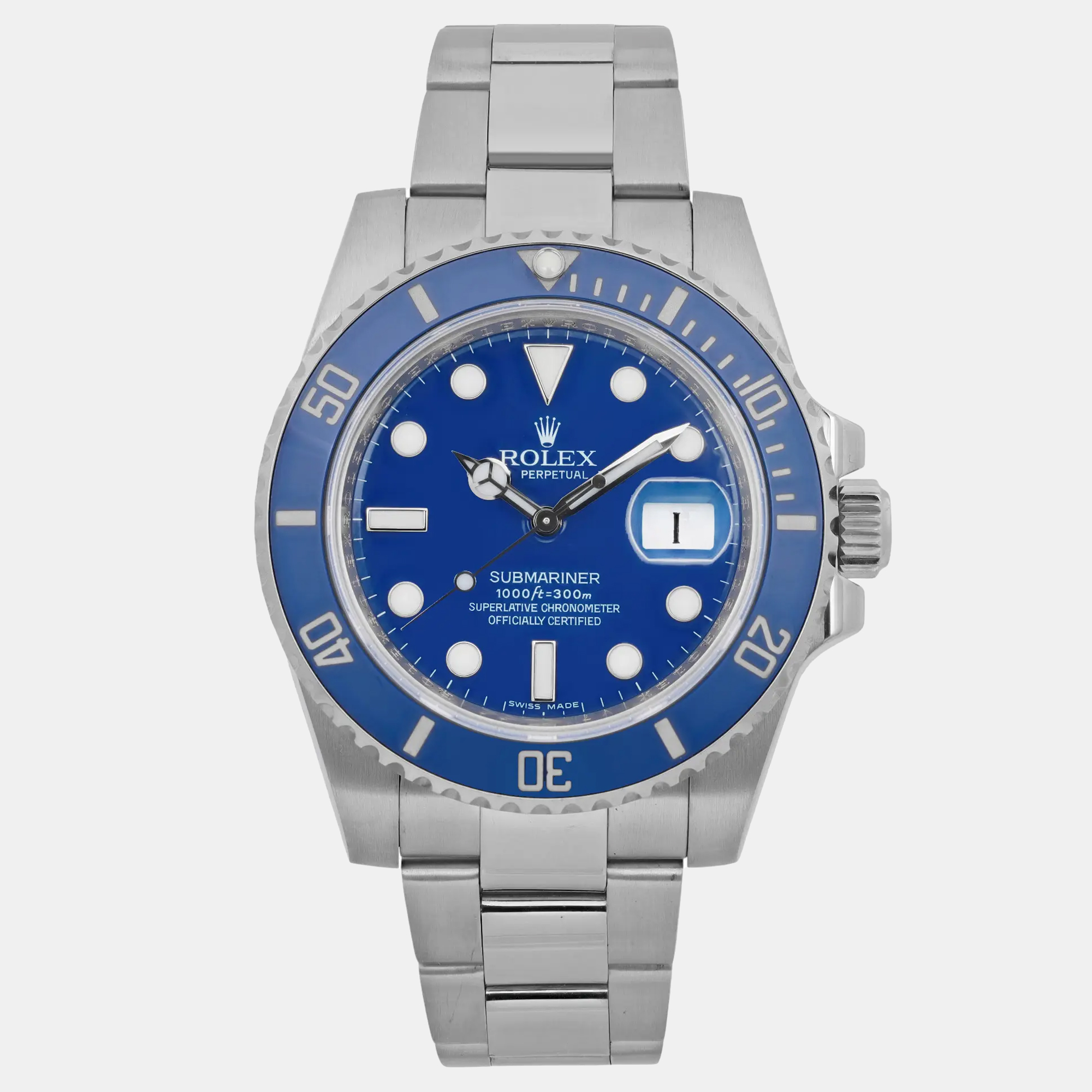 

Rolex Submariner 116619LB Automatic Blue Dial 18K White Gold Ceramic Men's Wristwatch 40 mm