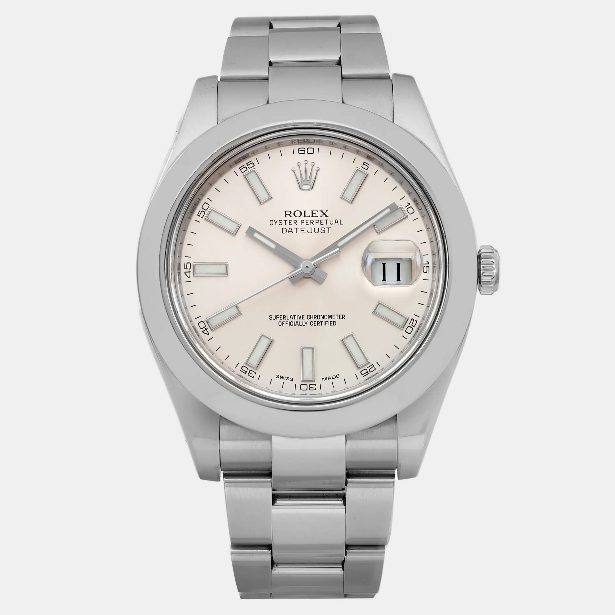 

Rolex Datejust II 116300 Automatic Silver Dial Stainless Steel Men's Wristwatch 41 mm
