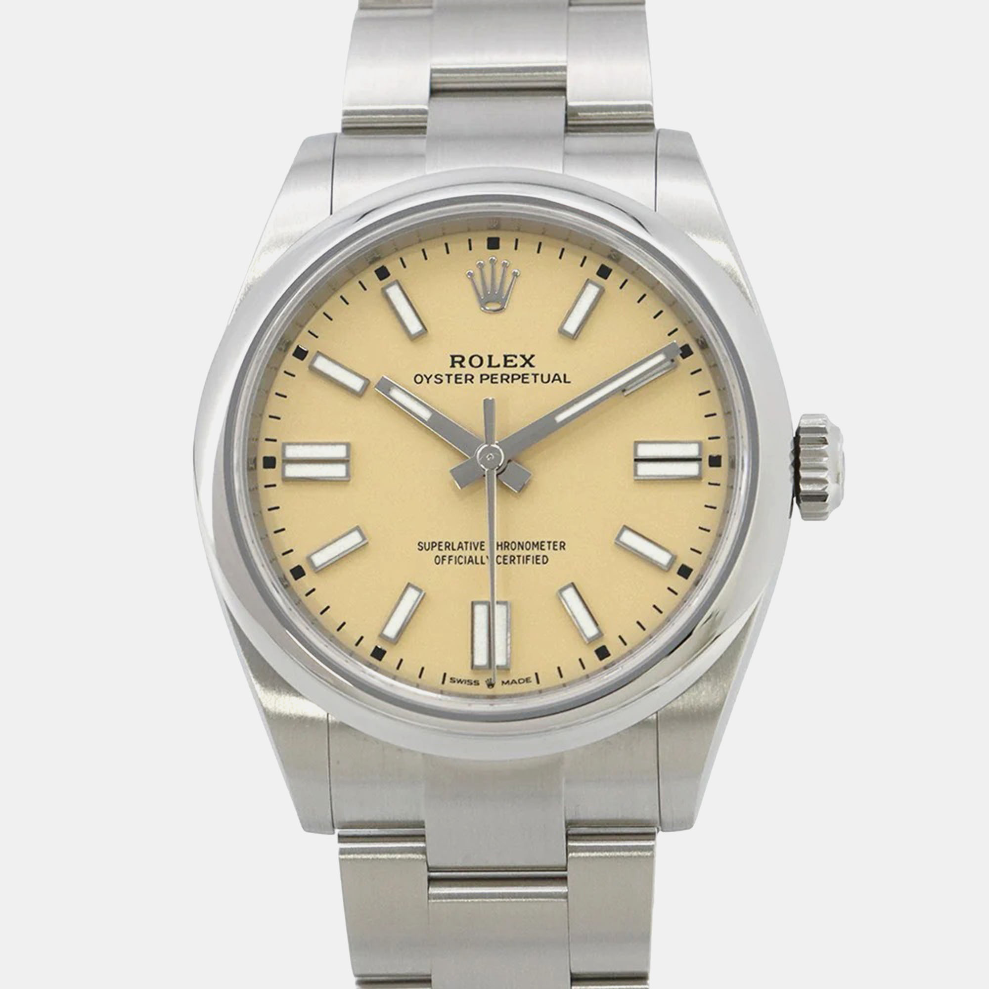 

Rolex Oyster Perpetual 134300 Automatic Beige Stainless Steel Men's Wristwatch 41 mm