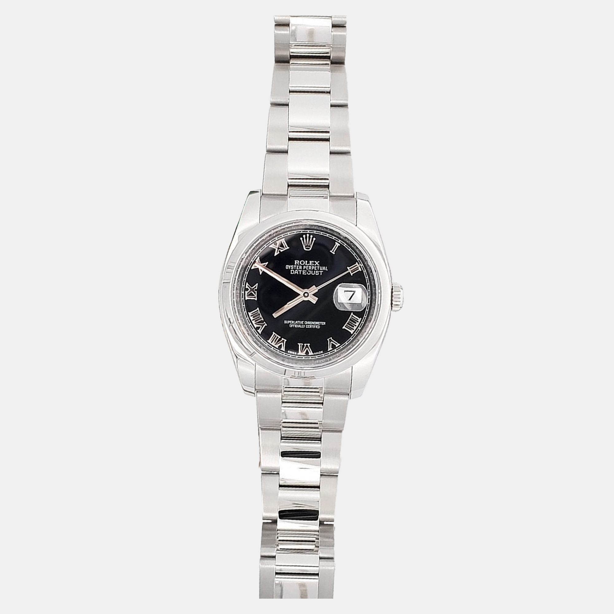 

Rolex Datejust 116200 Automatic Black Stainless Steel Men's Wristwatch 36 mm