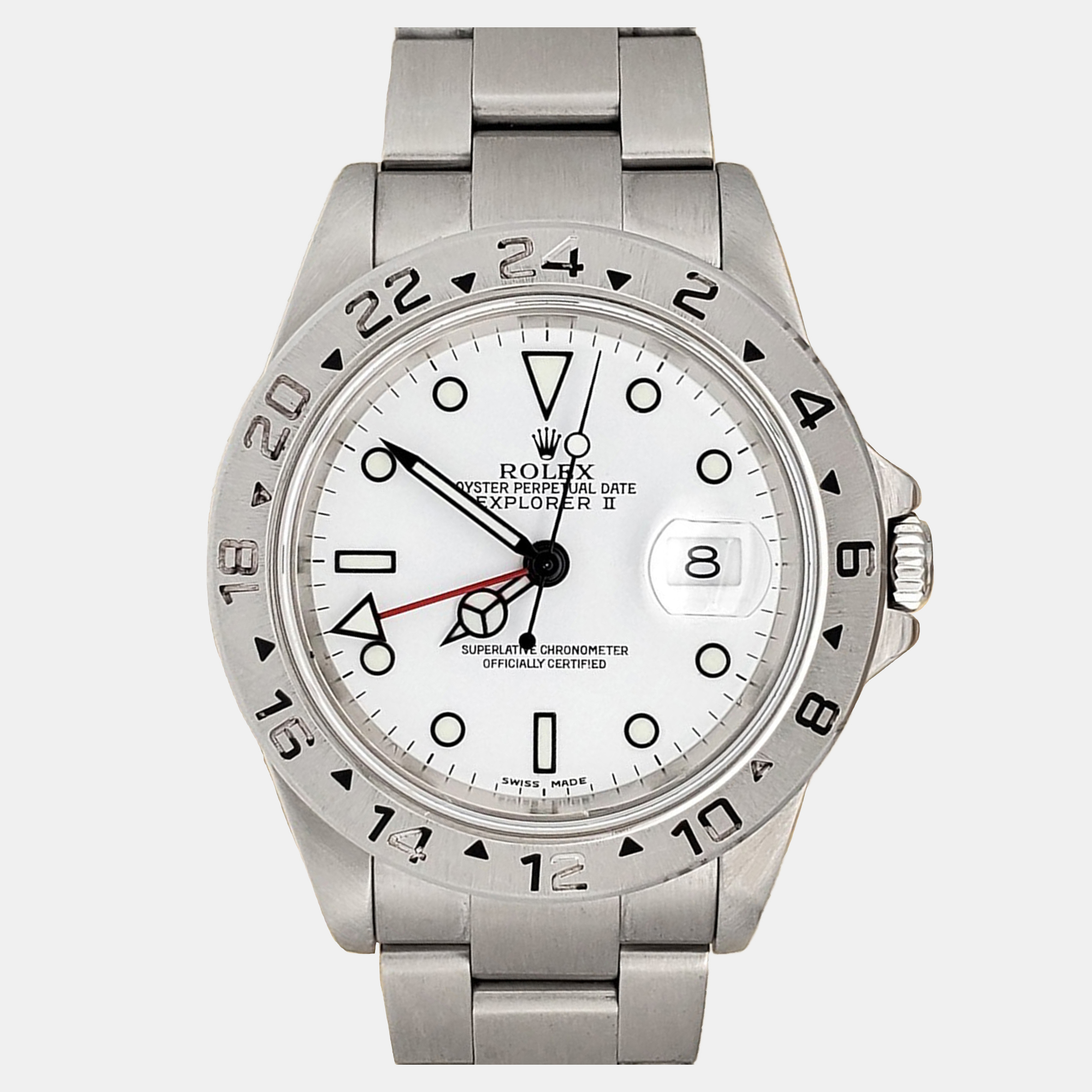 Rolex Explorer II 16570 Automatic White Stainless Steel Men’s Wristwatch 40 mm