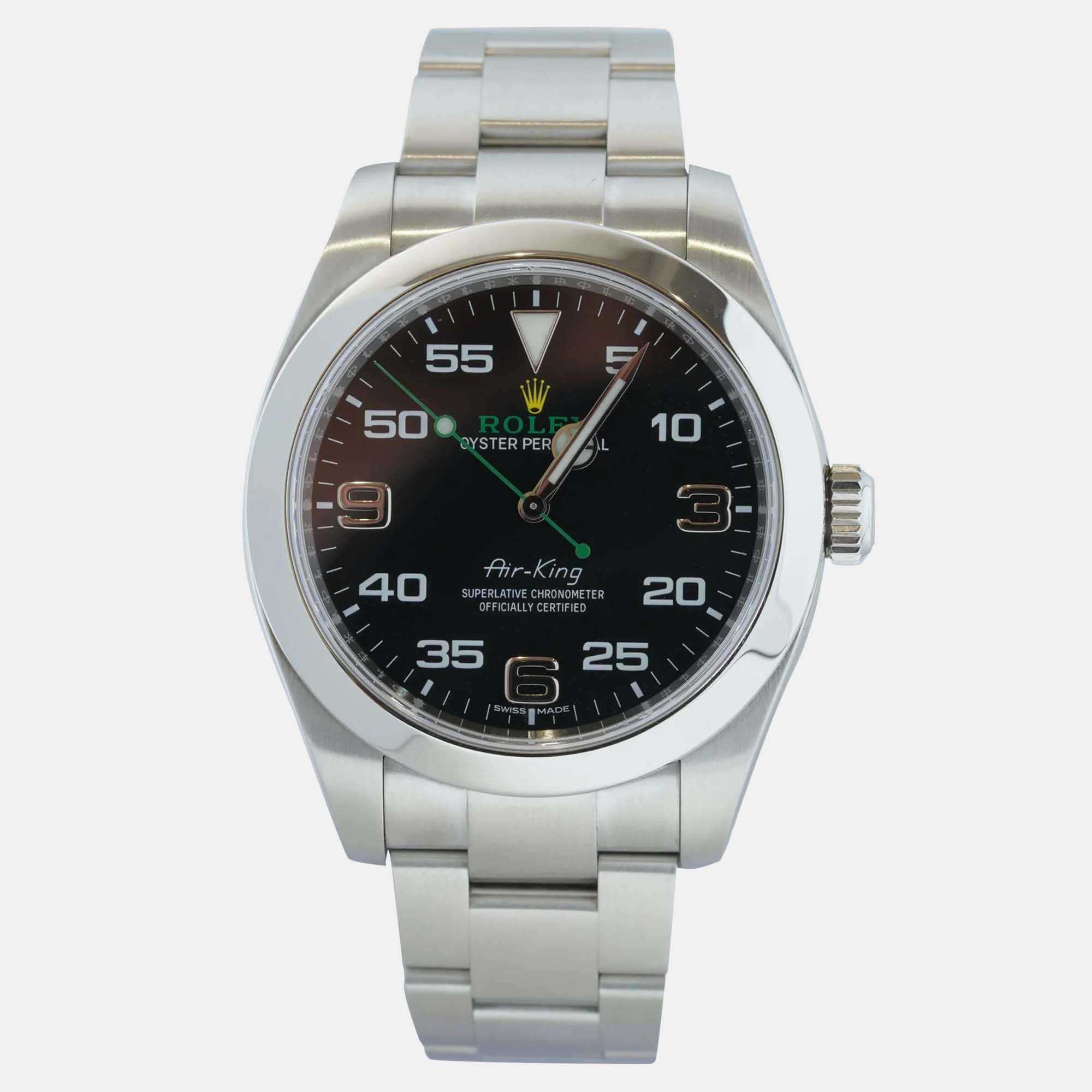 

Rolex Air-King 116900 Automatic Black Stainless Steel Men's Wristwatch 40 mm