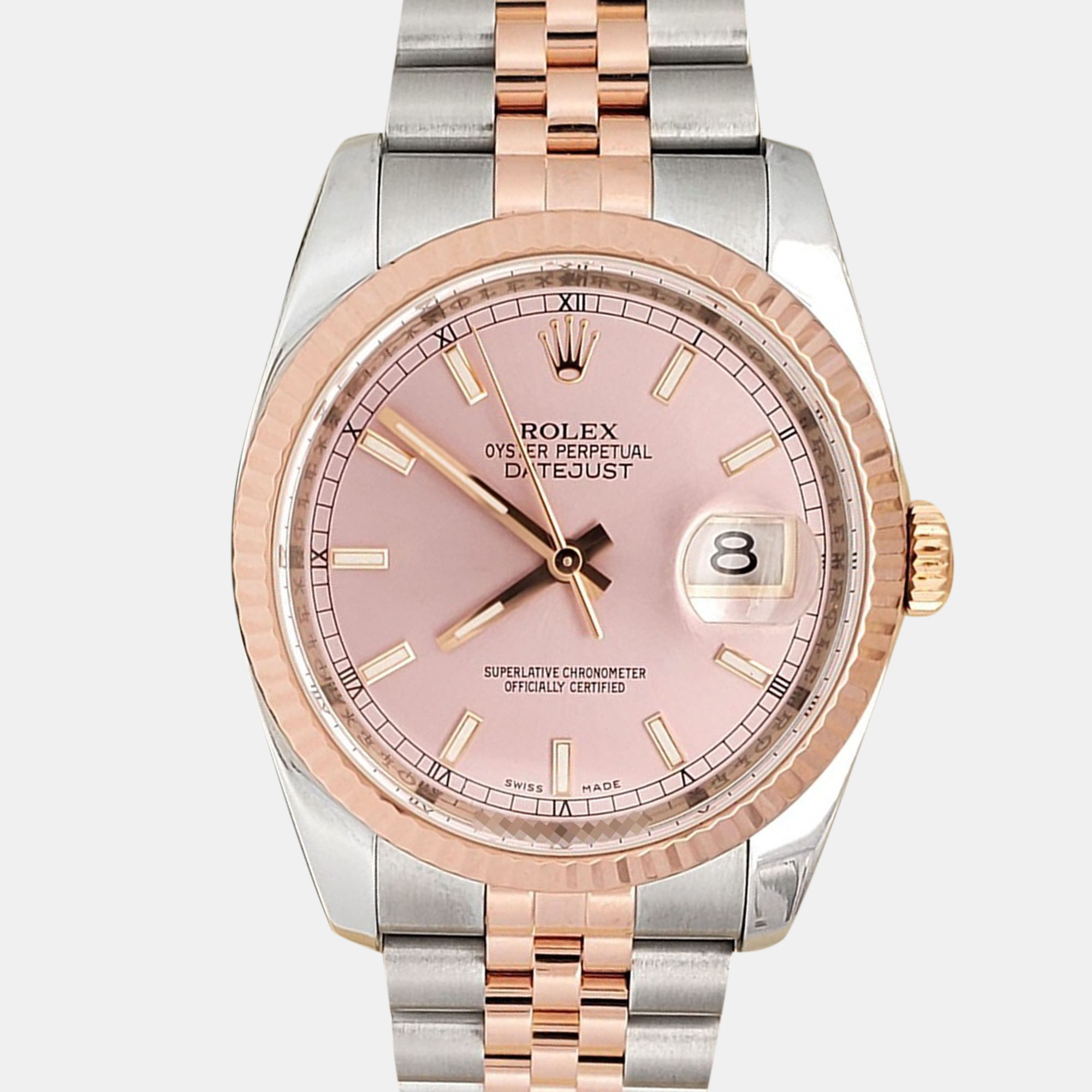

Rolex Datejust 116231 Automatic Pink 18K Rose Gold Stainless Steel Men’s Wristwatch 36 mm